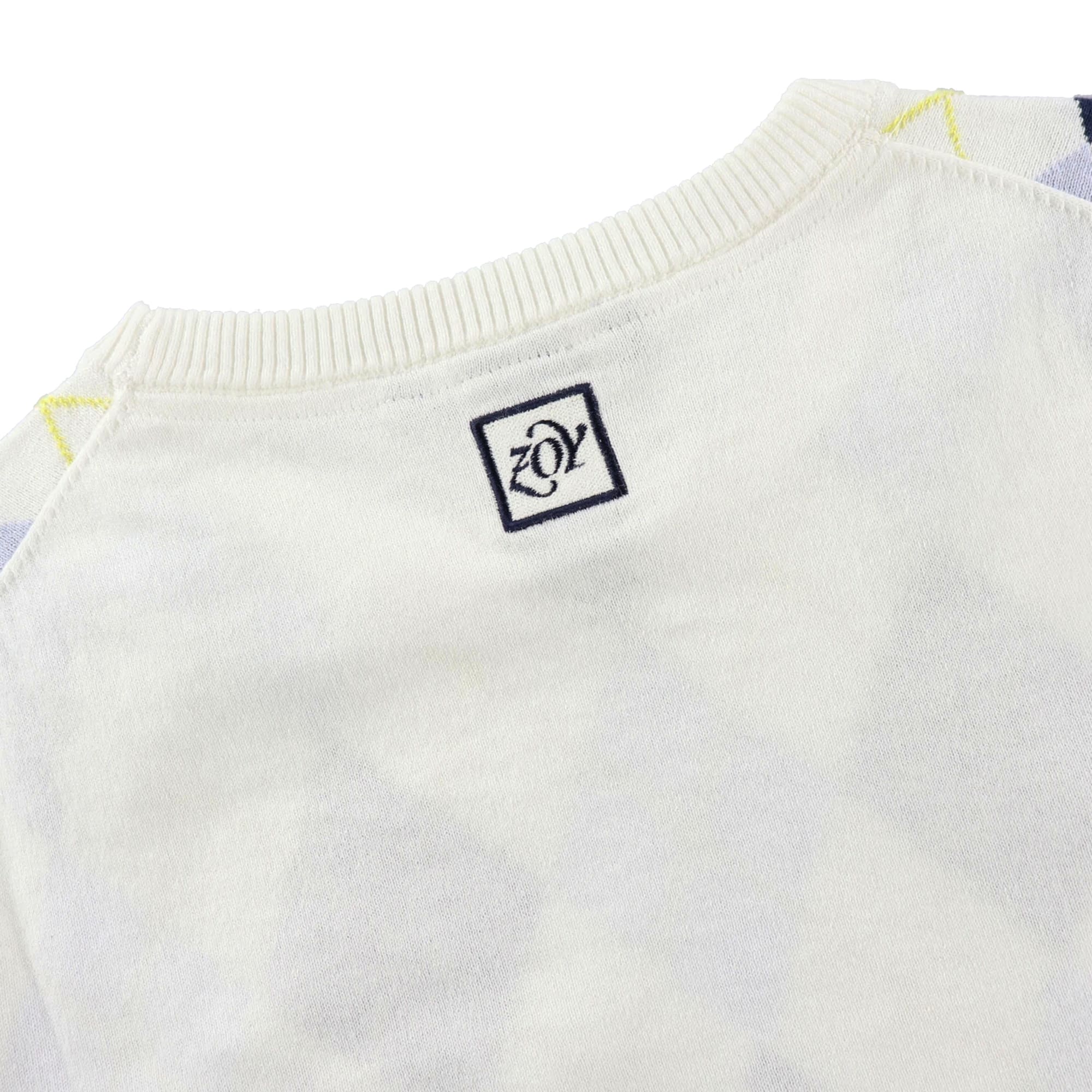 MENS アーガイル 長袖プルオーバー ホワイト 071432710 - ZOY OFFICIAL