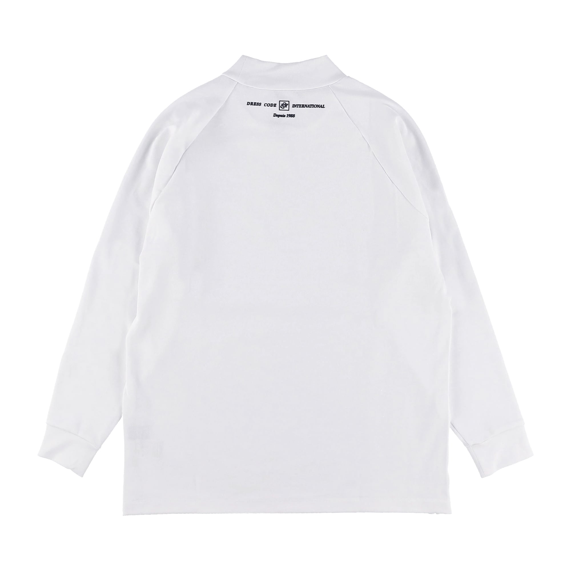 MENS リサイクルフルダルスパン ストレッチ鹿の子 長袖モックネック ホワイト 071434004 - ZOY OFFICIAL