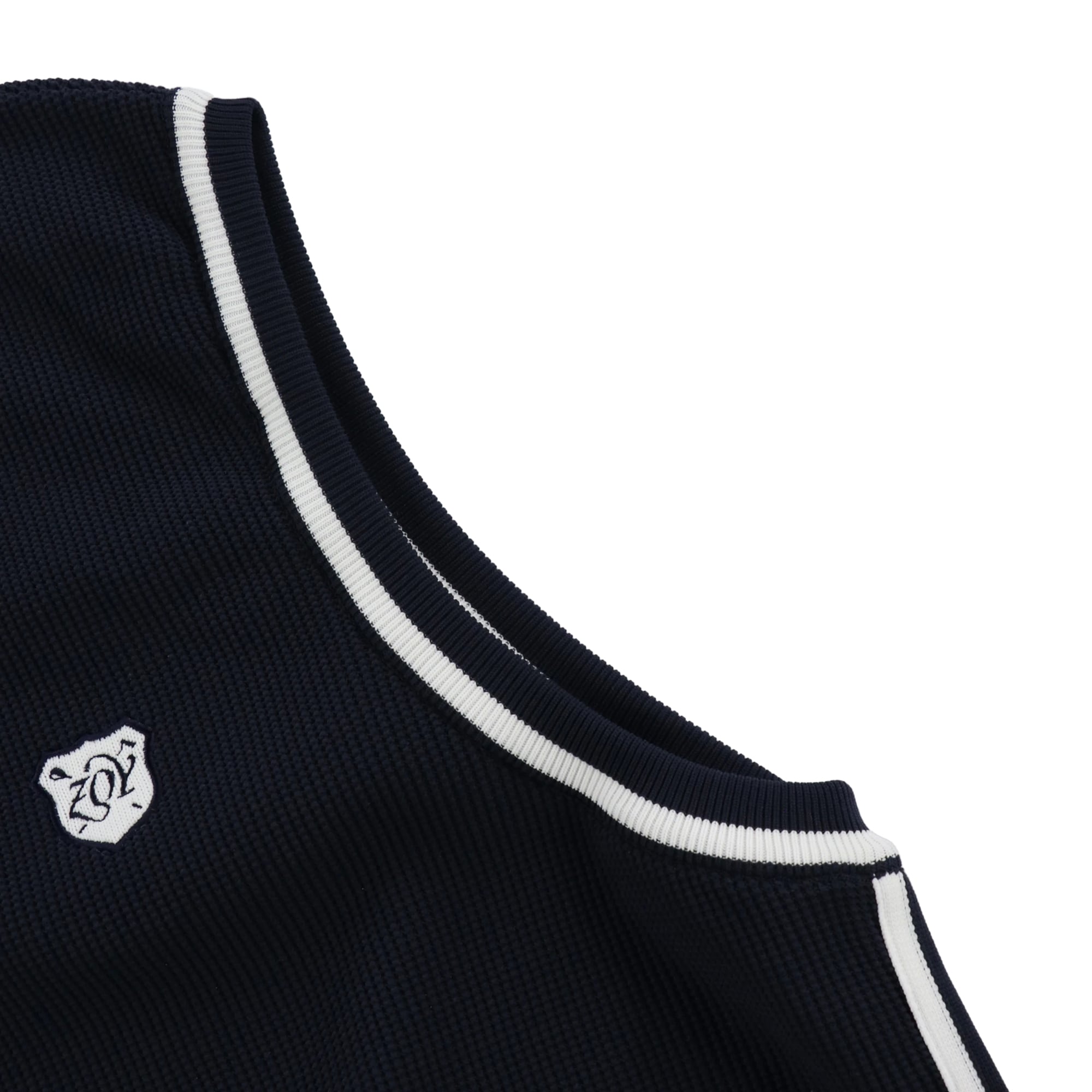 MENS ECOハイブリットポリエステル ニットベスト ホワイト 071434701 - ZOY OFFICIAL