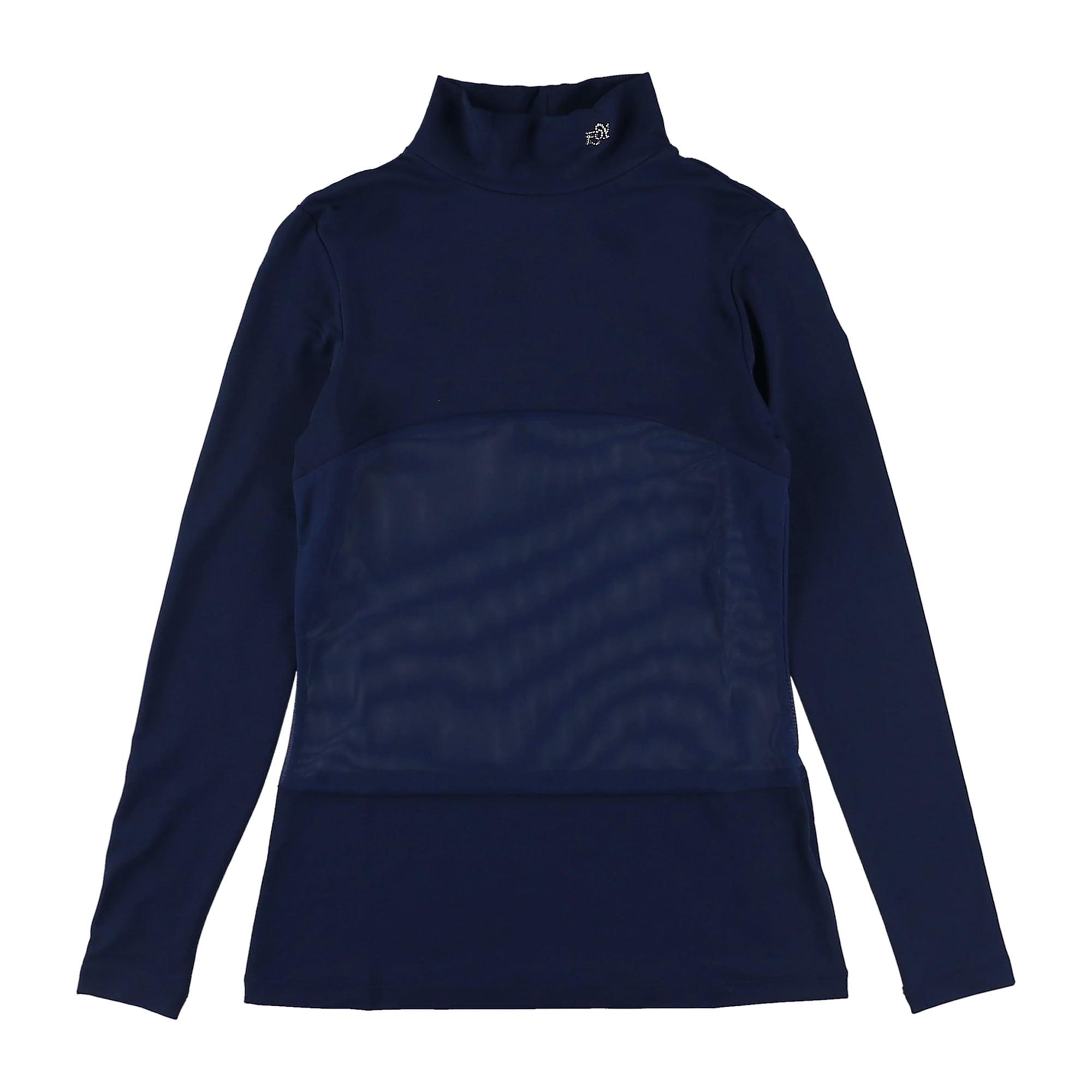 【UV加工素材】WOMENS TWINCOT UV 長袖モックネックインナー ネイビー 071729084 - ZOY OFFICIAL
