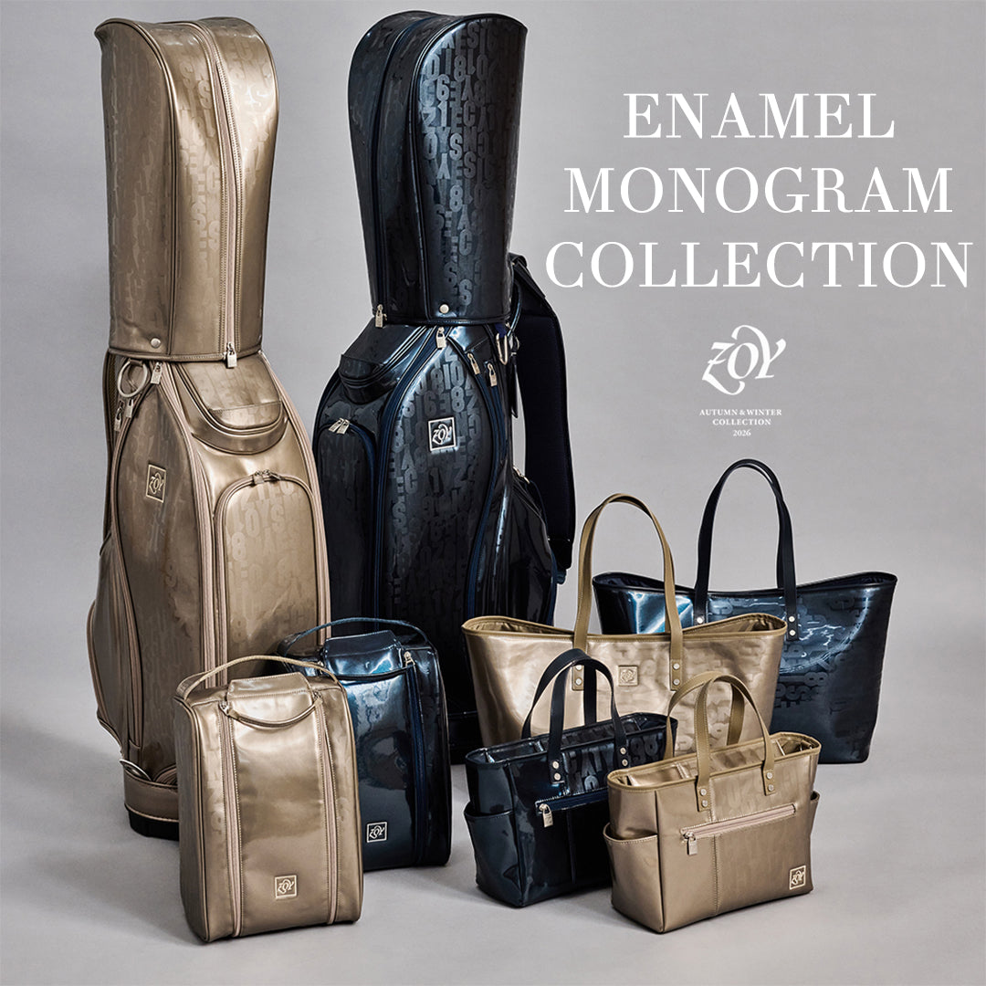 【NEW COLLECTION - ENAMEL MONOGRAM CADDIEBAG】艶やかなエナメルの表情に、静かに浮かび上がるモノグラム。統一と調和が創り出す「美しさ」を——。