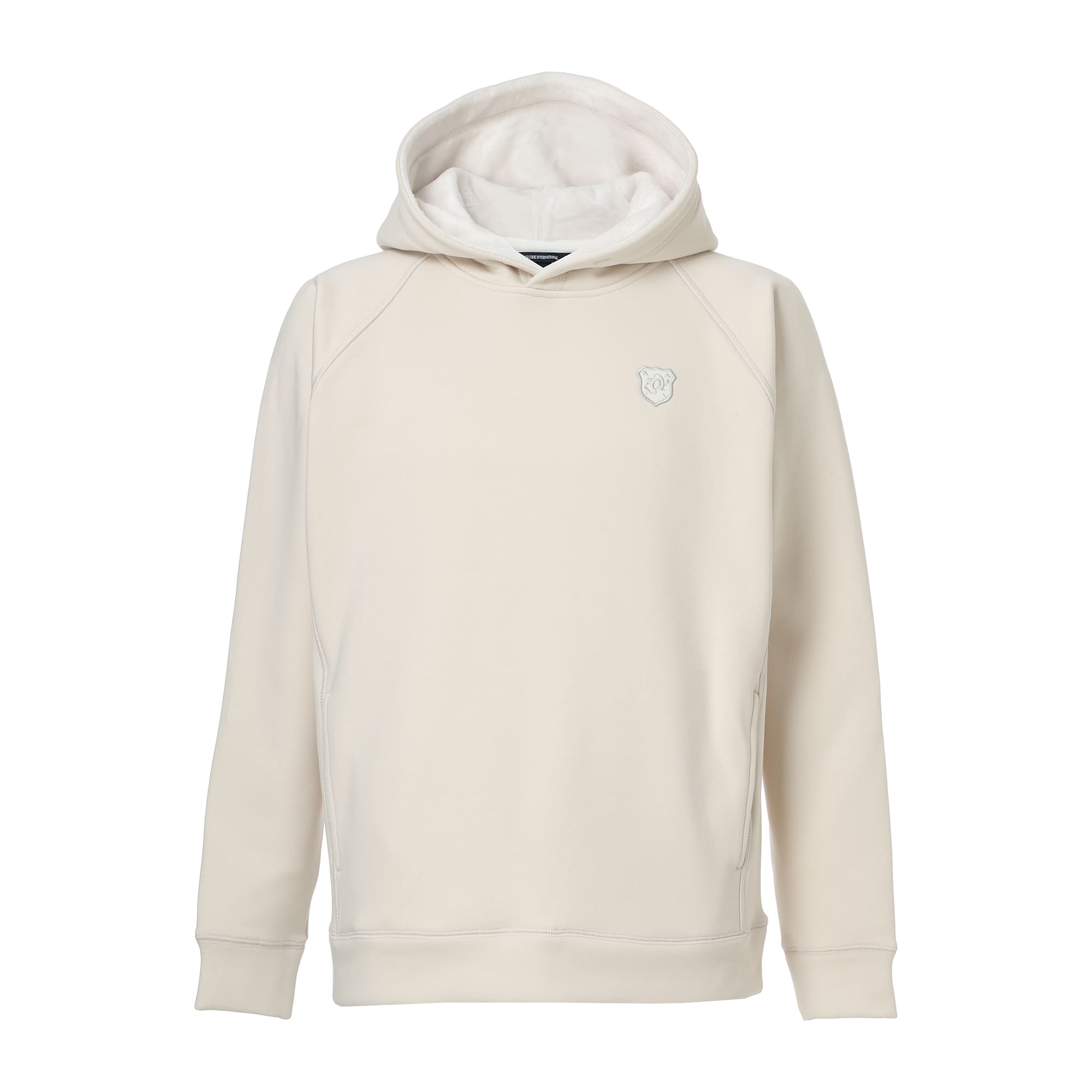 MEN LONG-STAPLE COTTON BOMBER フーディー アイボリー