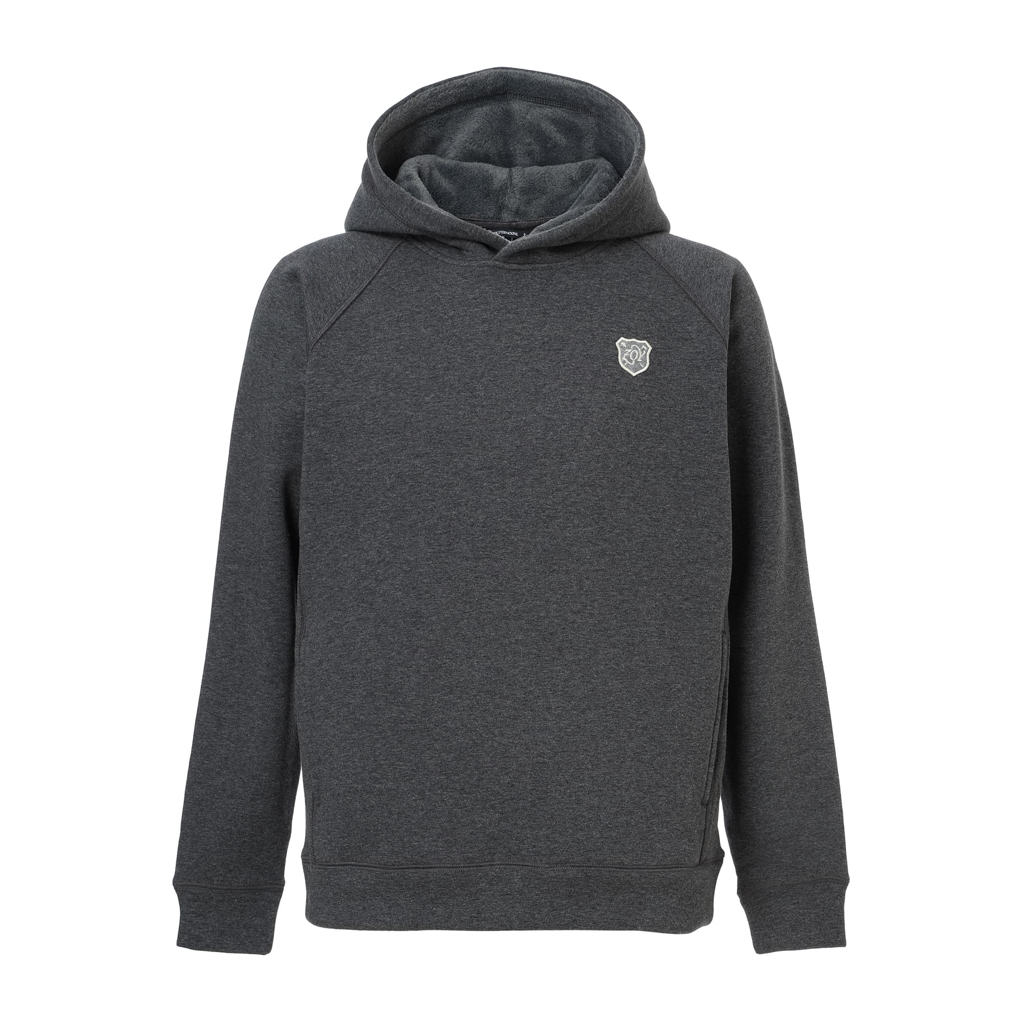 MEN LONG-STAPLE COTTON BOMBER フーディー チャコール