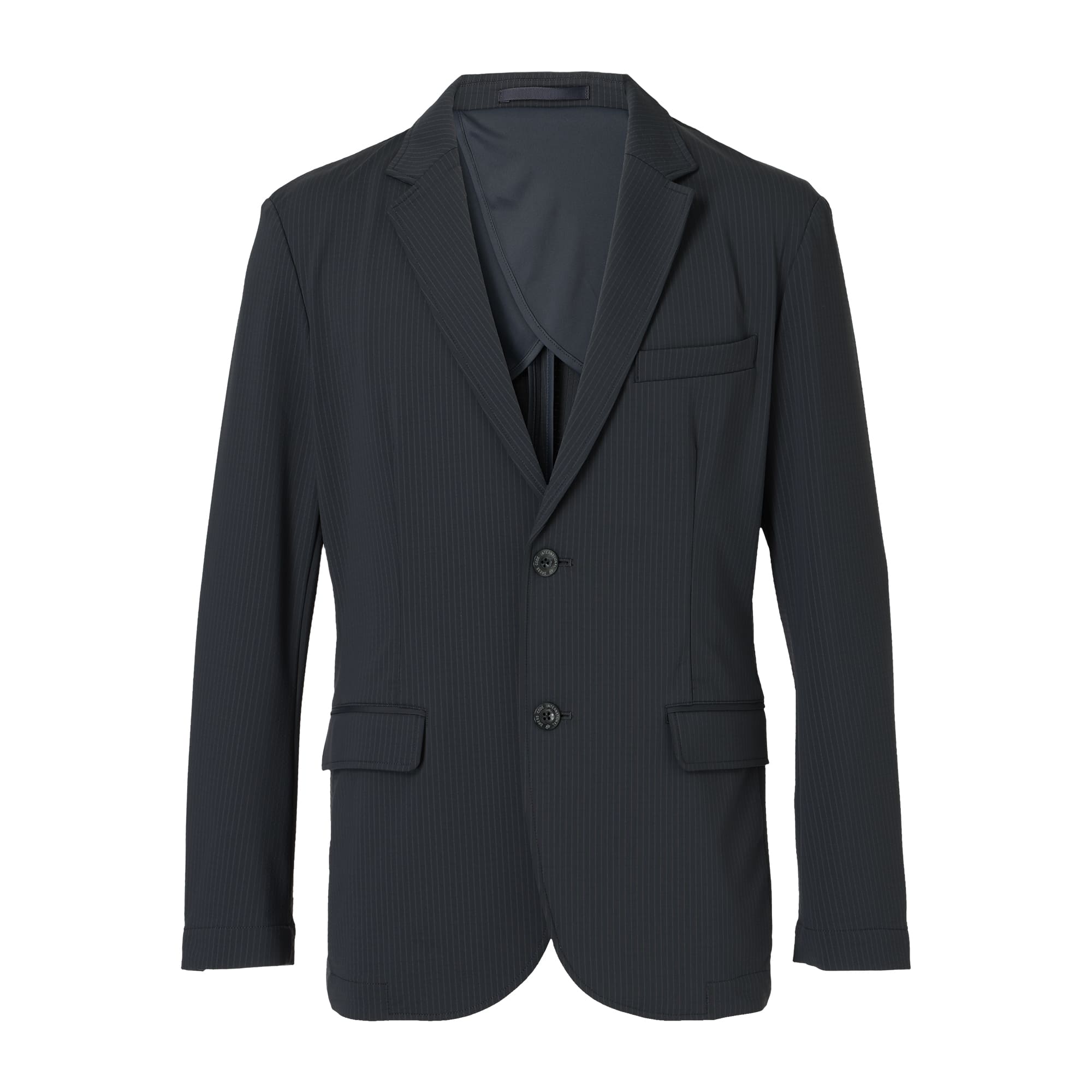 MEN シャドウストライプスーパーストレッチ ジャケット チャコール