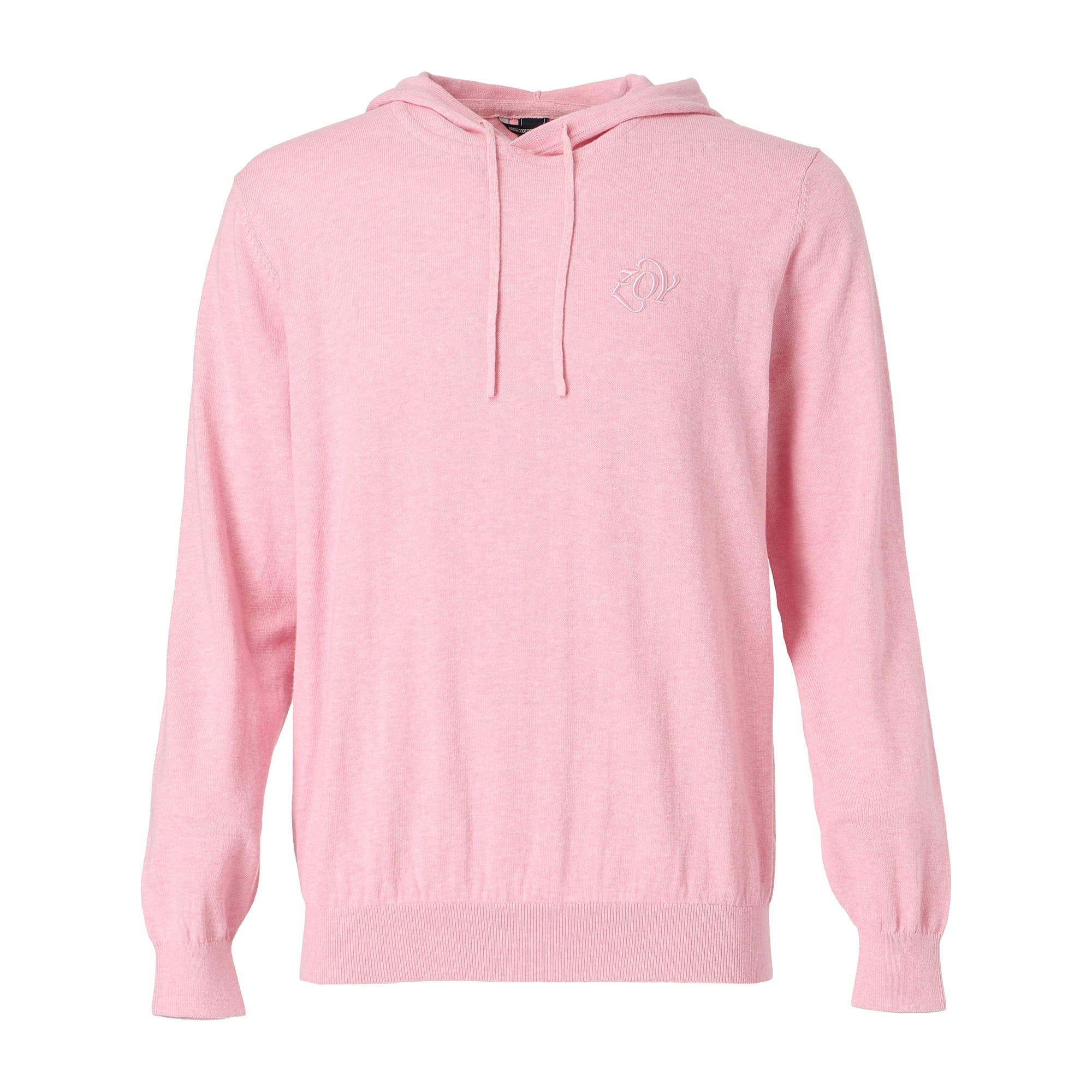 MEN MELANGE COTTON 長袖セーター パウダーピンク