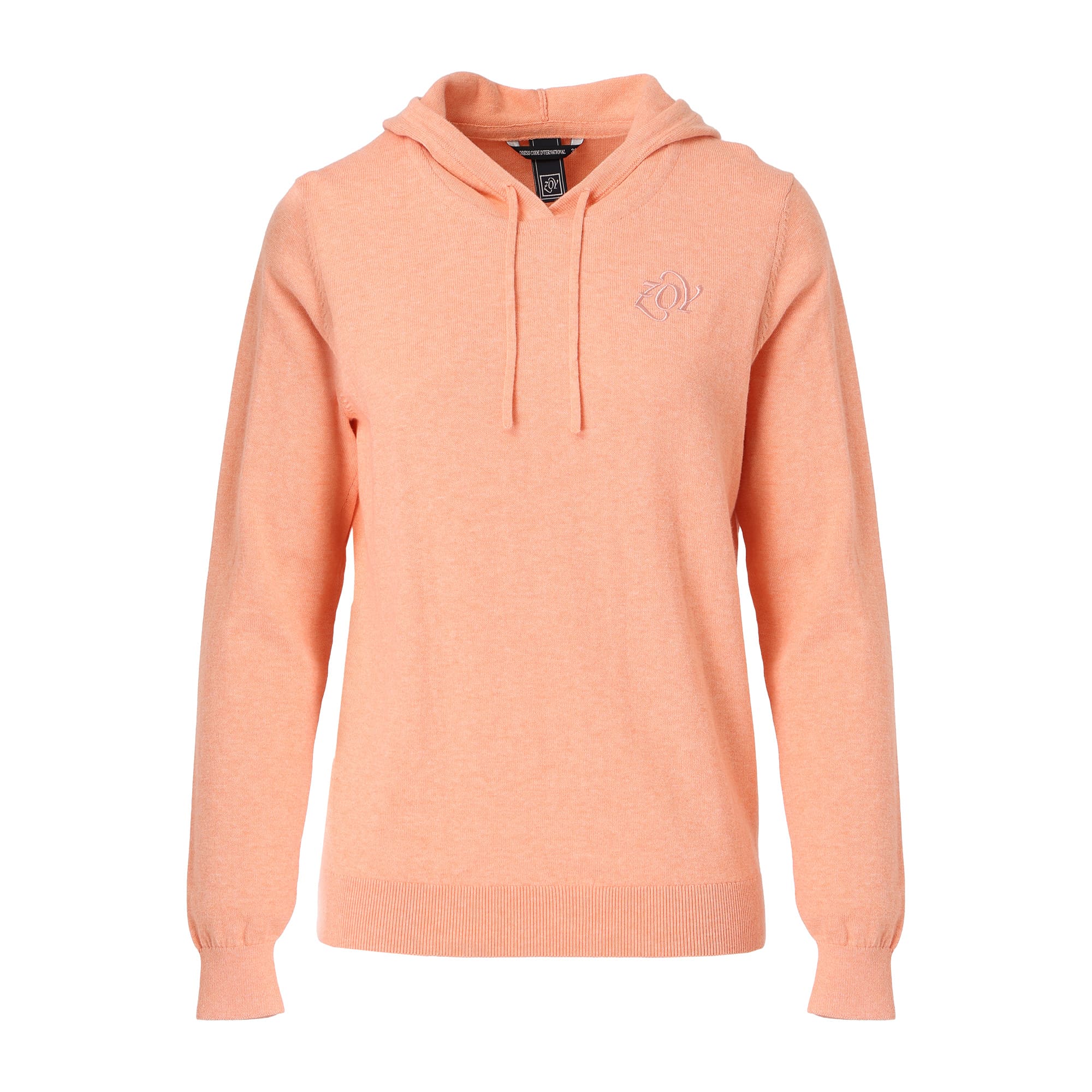 WOMEN MELANGE COTTON 長袖セーター オレンジ