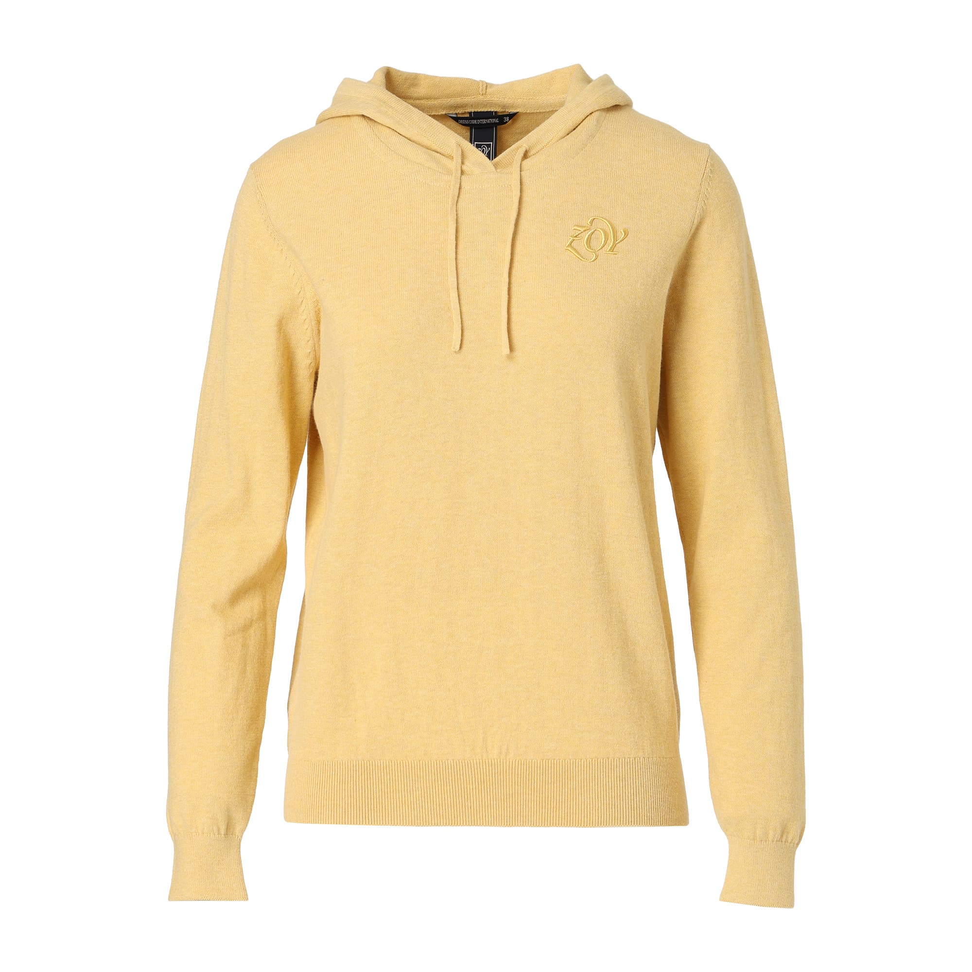 WOMEN MELANGE COTTON 長袖セーター イエロー