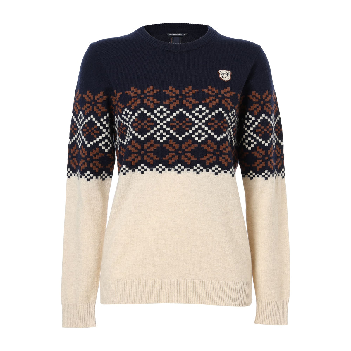 WOMEN Superfine merino wool x cashmere 長袖セーター ネイビー