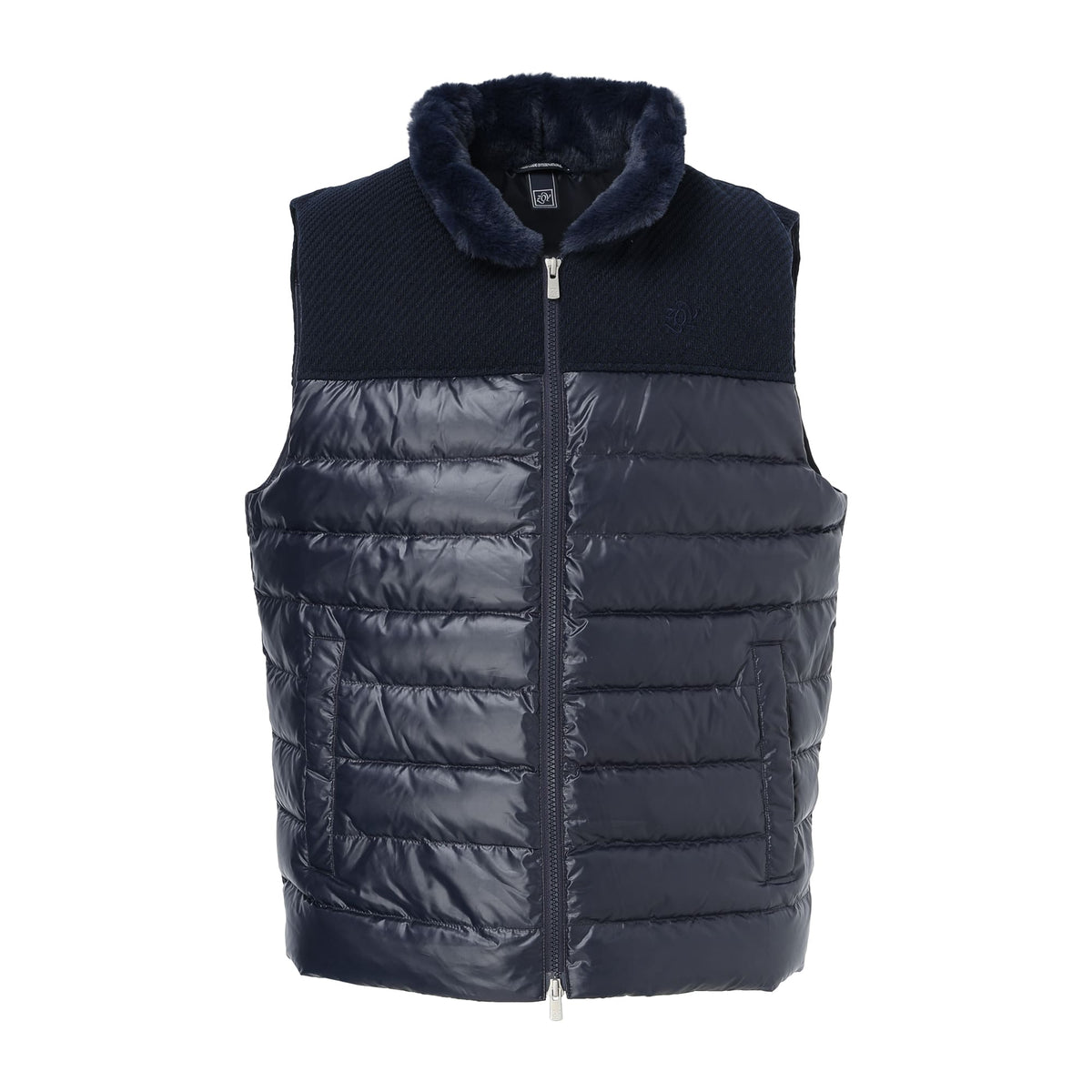 MEN LUXE ダウンベスト ネイビー