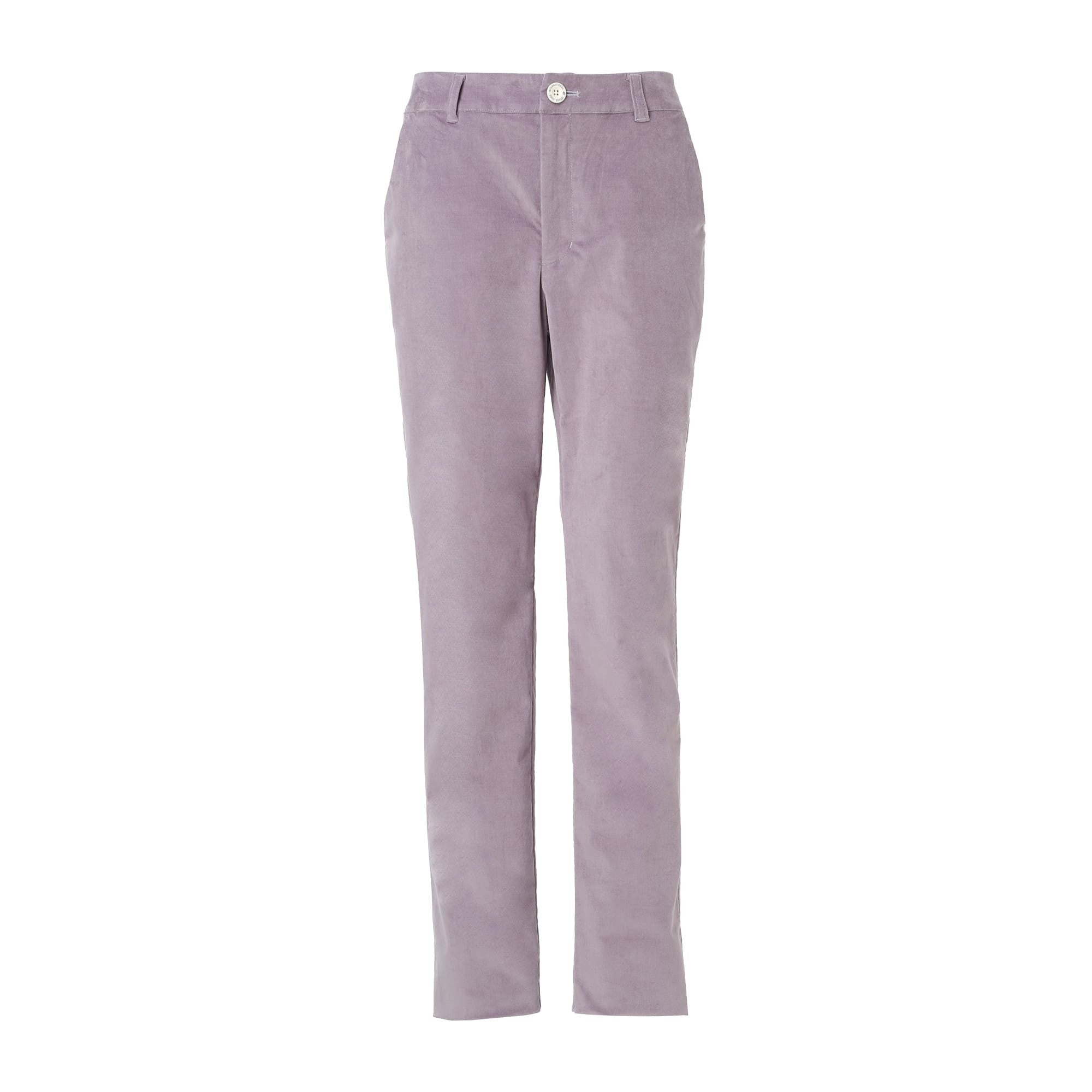 WOMEN COTTON velvetteen ロングパンツ ラベンダー