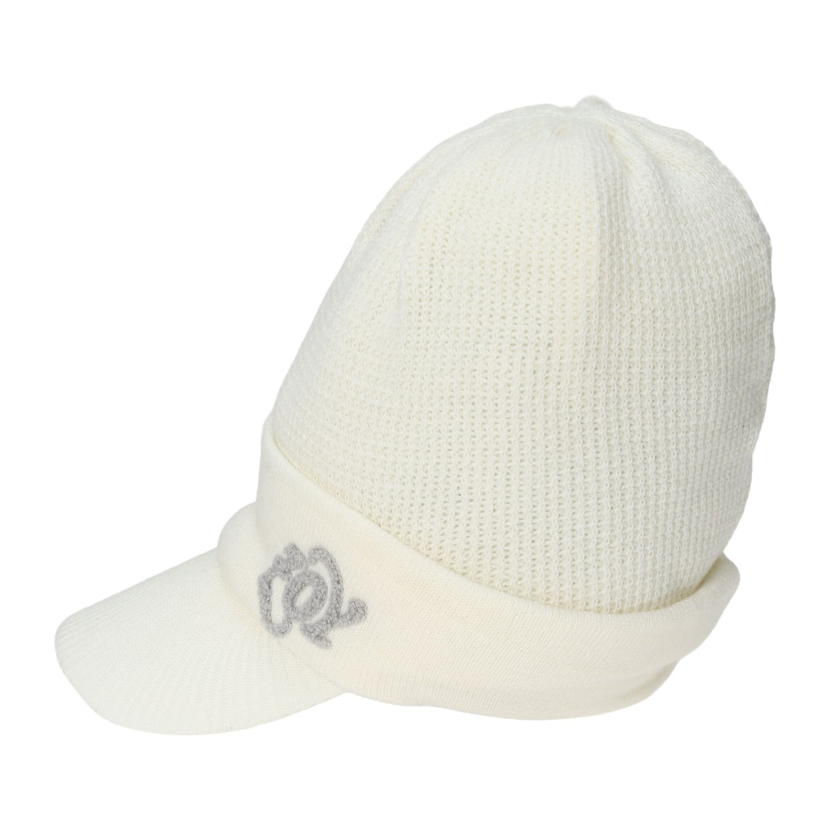 UNISEX ツバ付きニットキャップ ホワイト