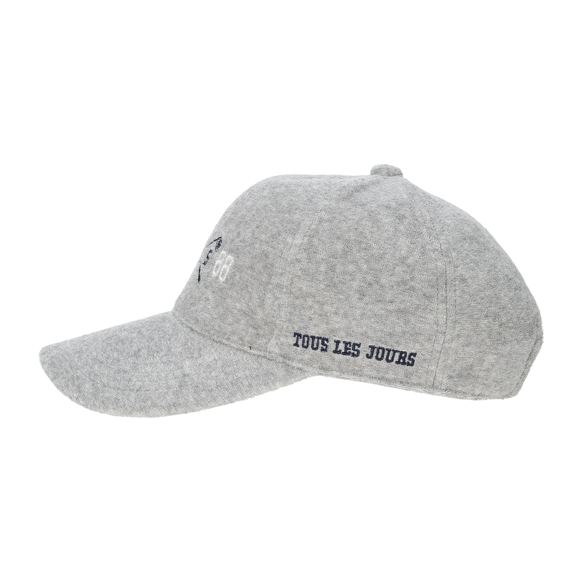 UNISEX メランジオーガニックコットンパイル キャップ グレー