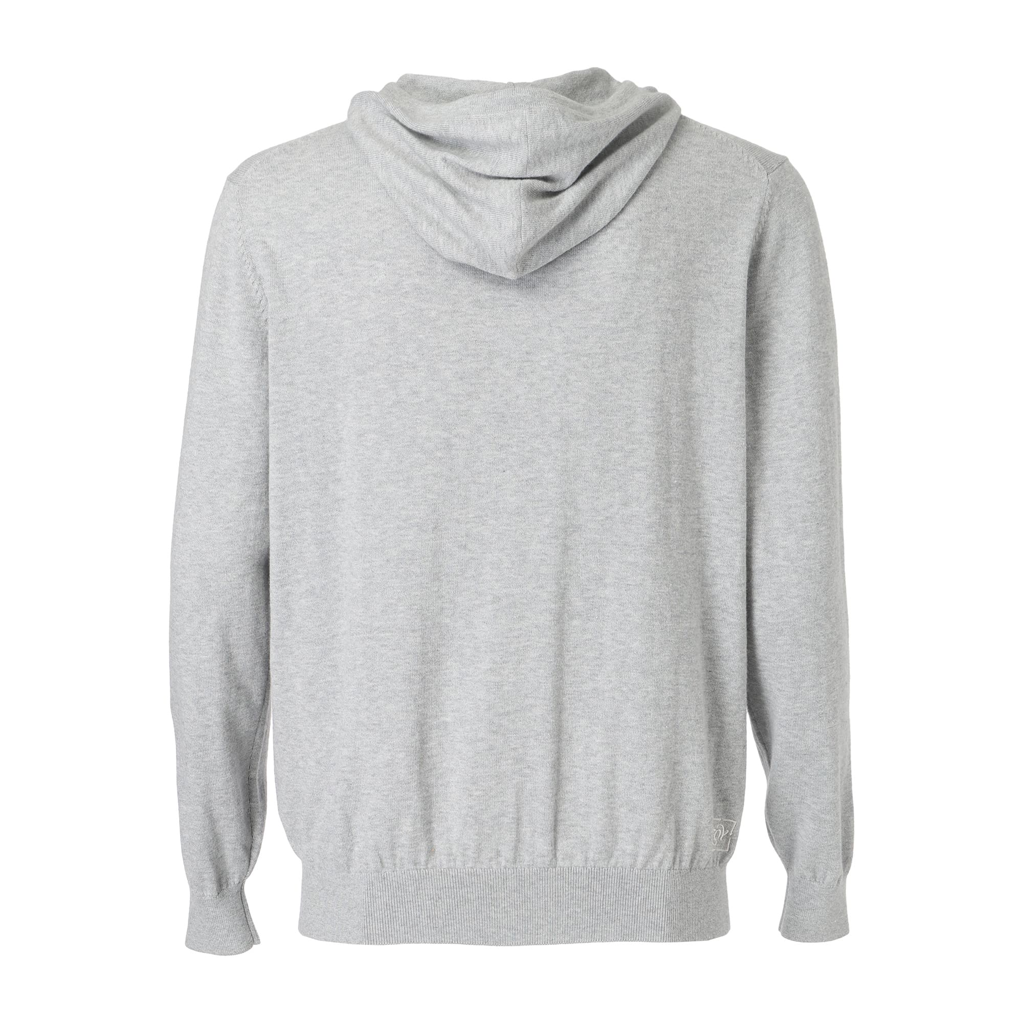 Men's Melange Cotton Long Sleeve Sweater in Gray