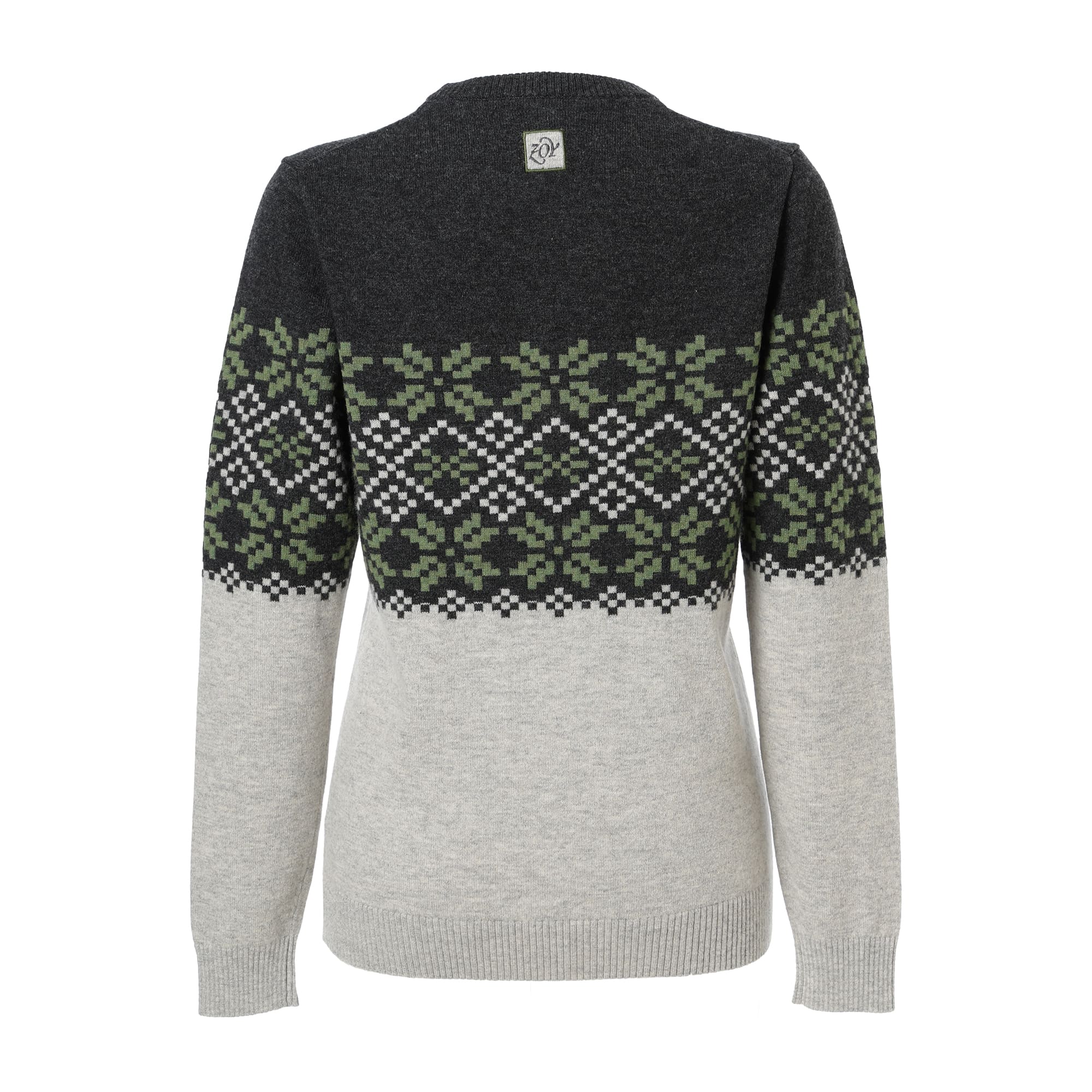 WOMEN Superfine merino wool x cashmere 長袖セーター チャコールグレー