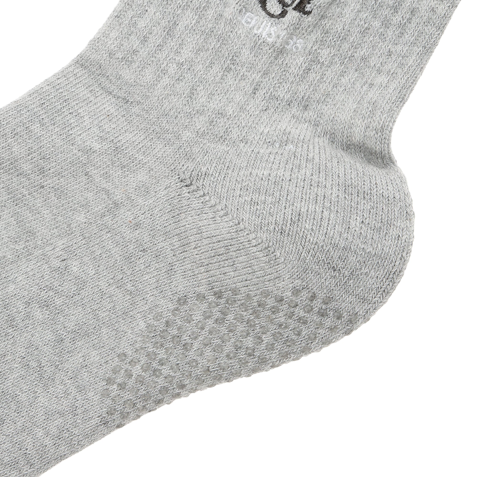 Women's Heel Protect Non-Slip Short Crew Socks, White