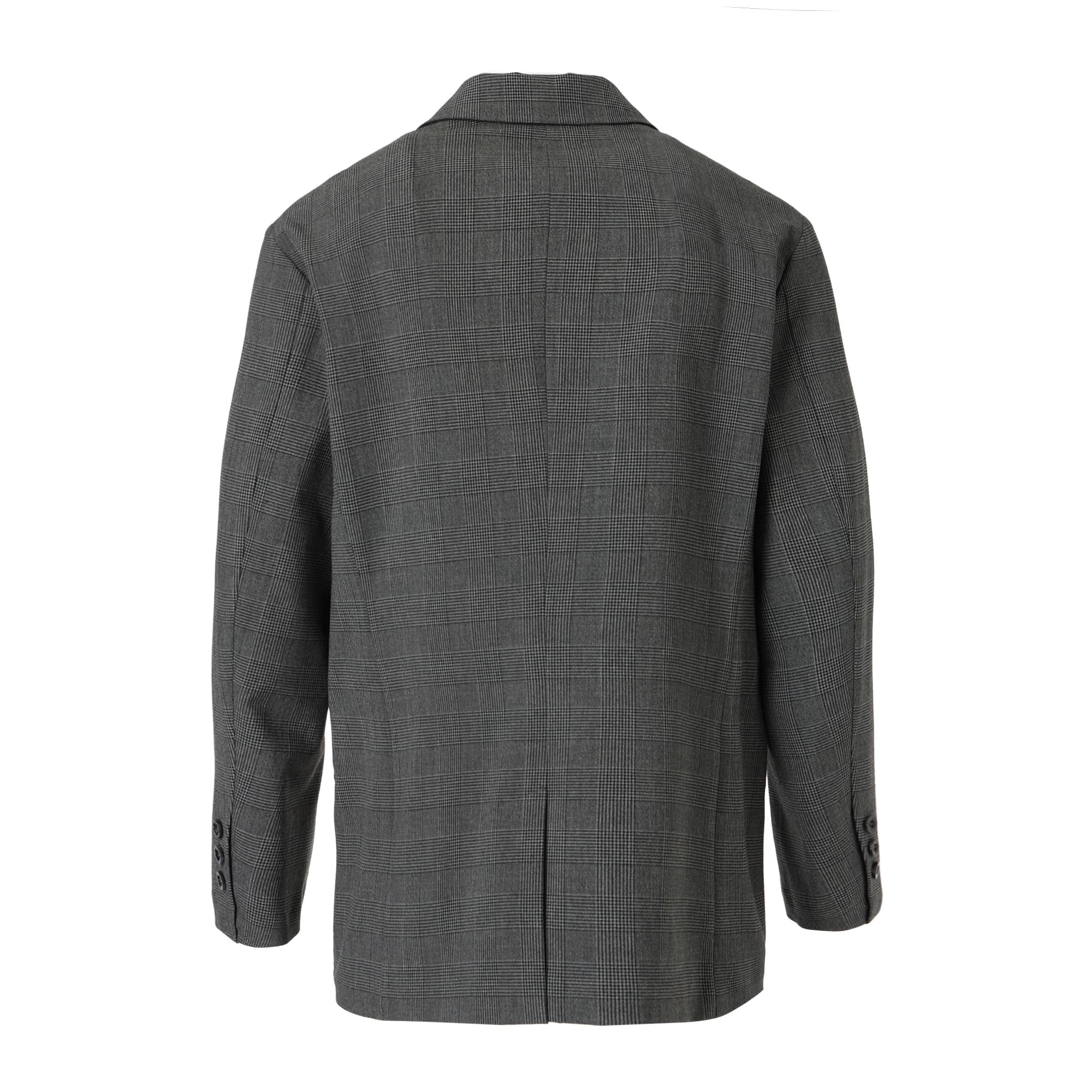 Men's Glen Check Stretch Jacket, Charcoal