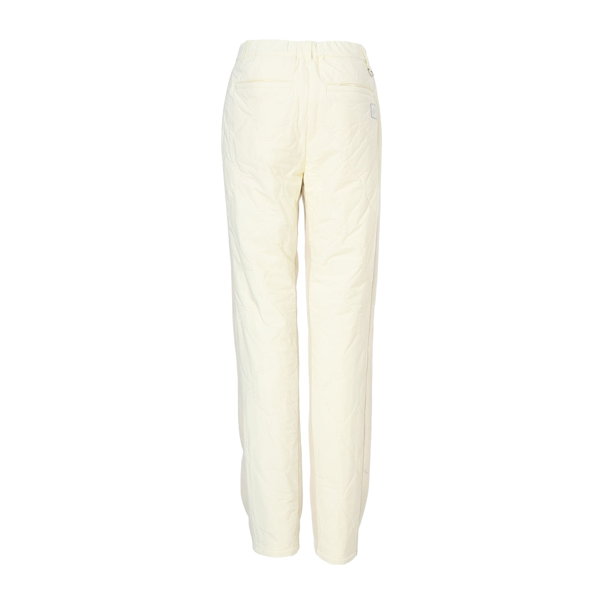 WOMEN ストレッチタフタキルト ロングパンツ クリーム
