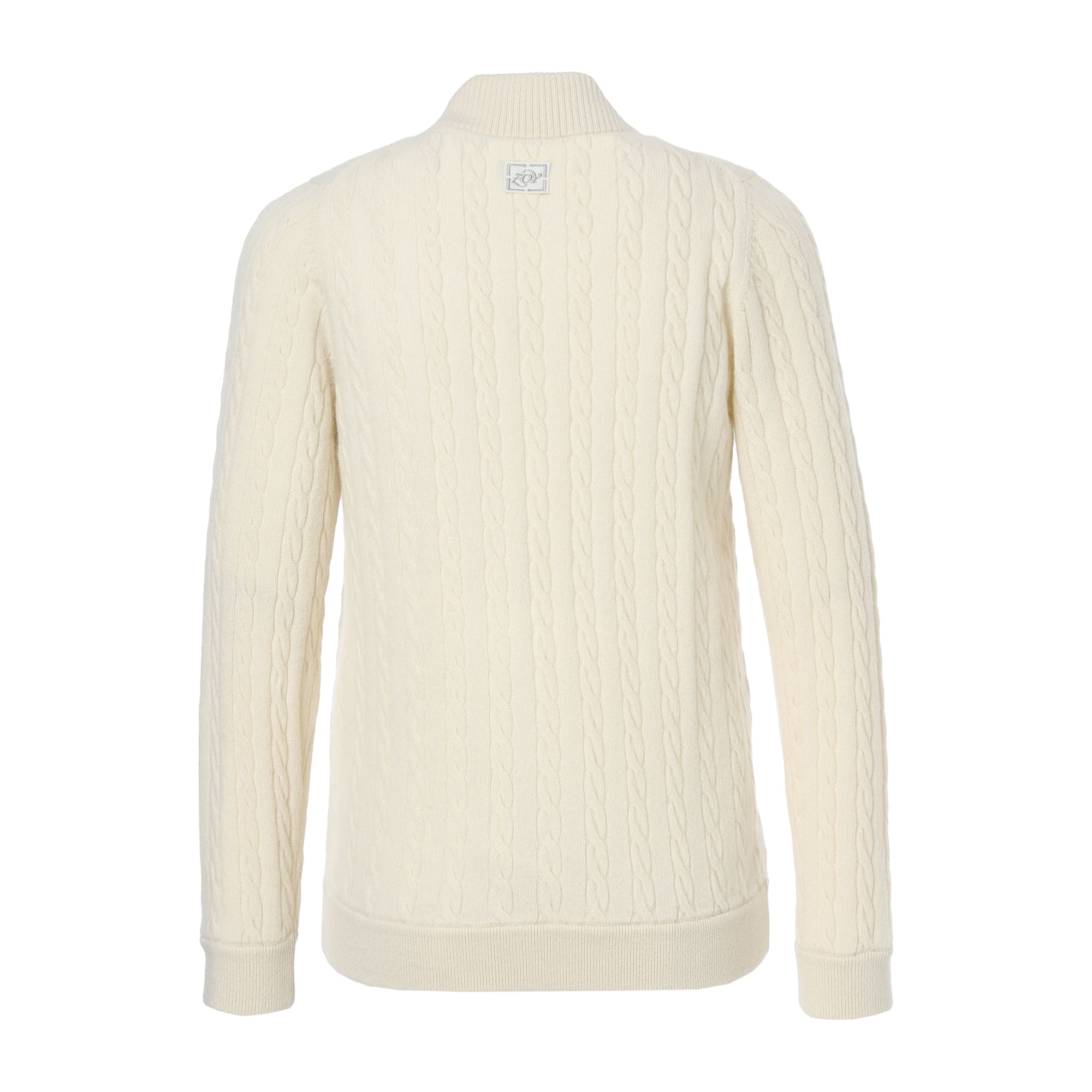 Women's Recycled Cashmere Knit Blouson in Chalk