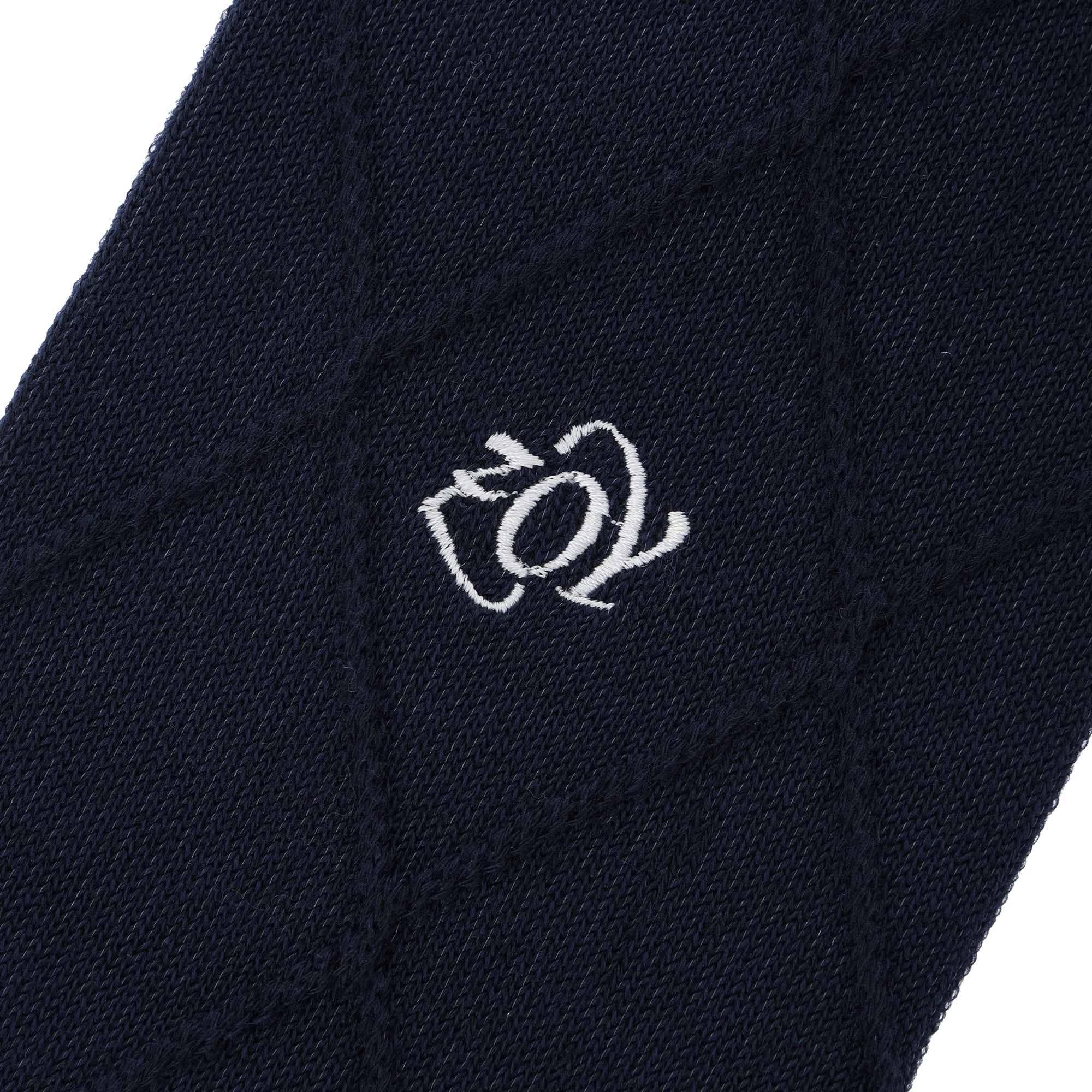 Women's Float Diamond Pattern Knee-High Socks, Navy