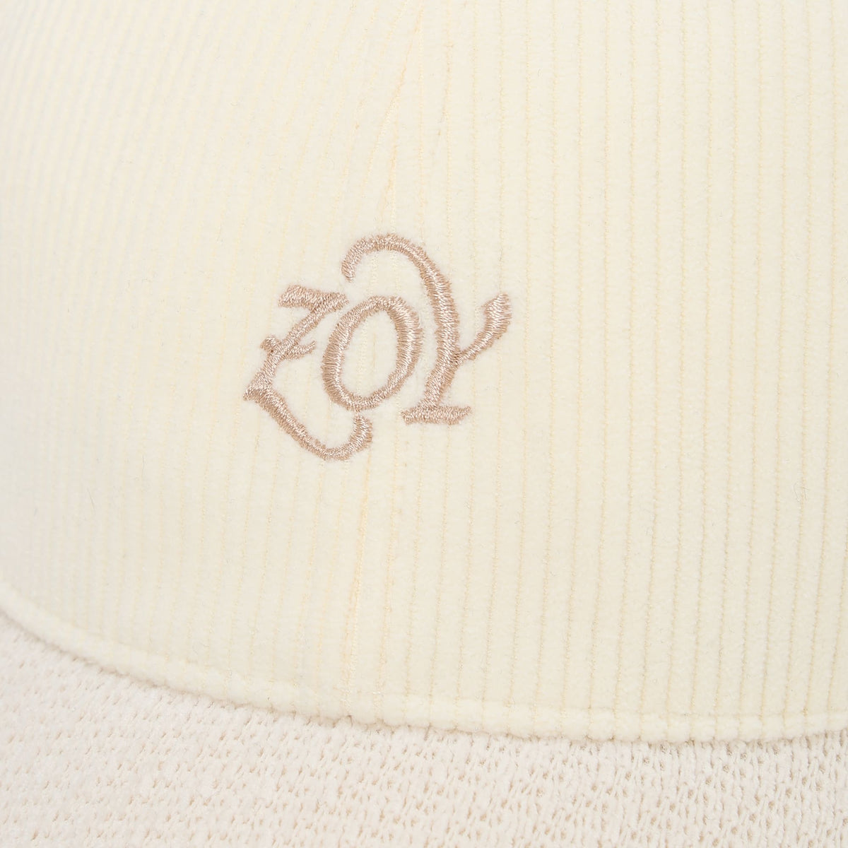 UNISEX コーデュロイコンビキャップ クリーム