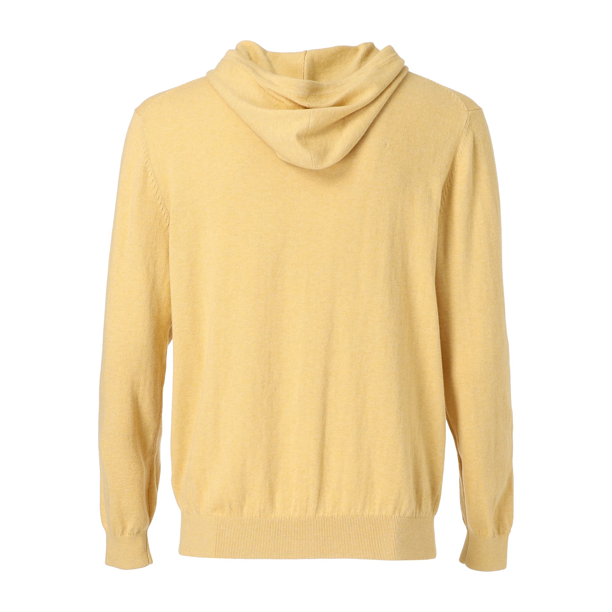 MEN MELANGE COTTON 長袖セーター イエロー