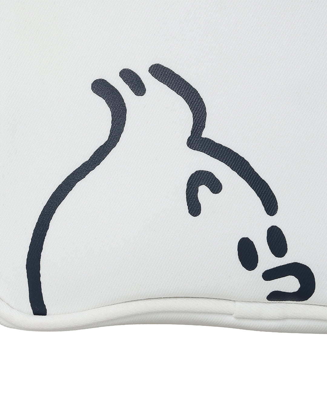 【 TINTIN × ZOY 】 UNISEX スクエアポーチ ホワイト