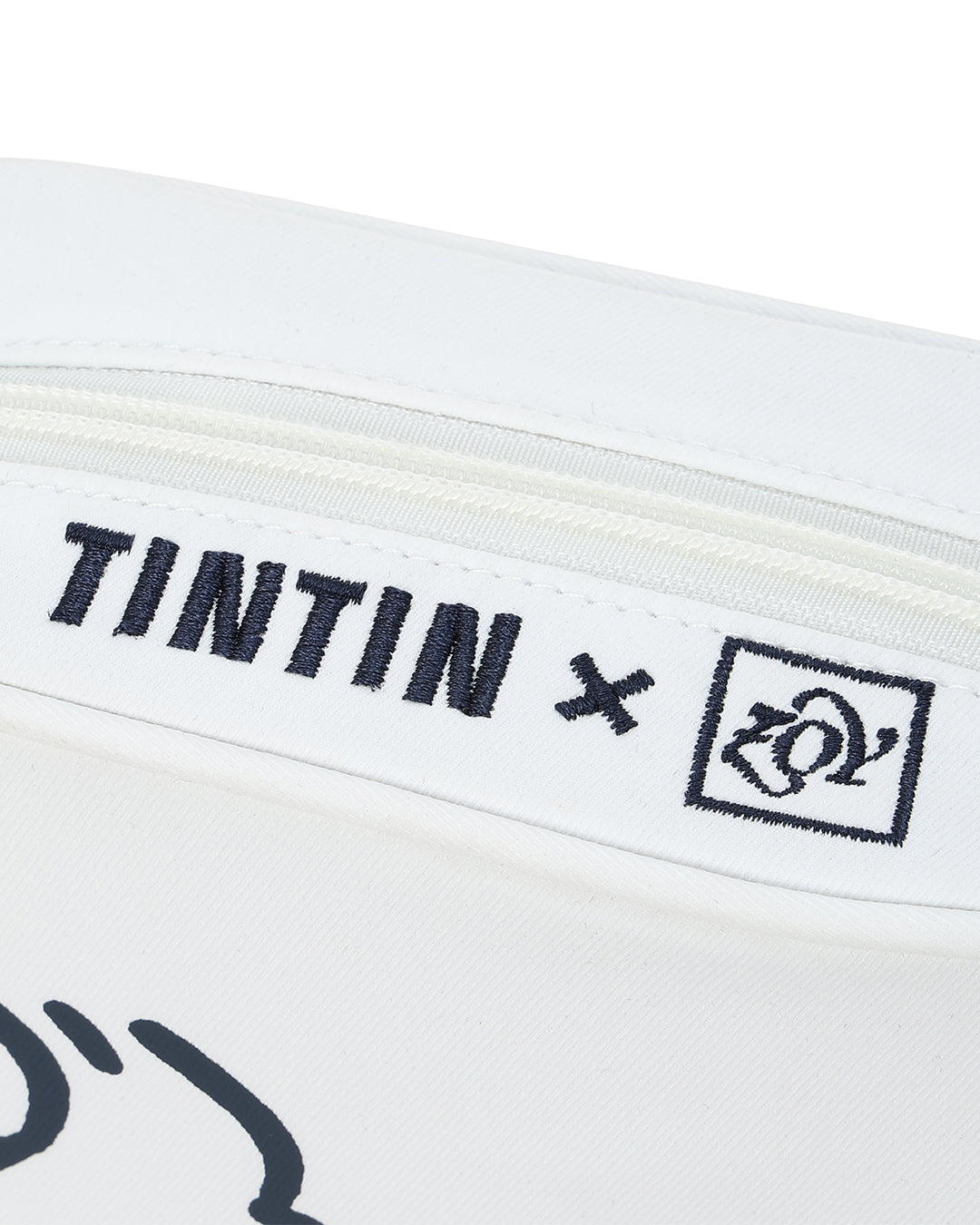 【 TINTIN × ZOY 】 UNISEX スクエアポーチ ホワイト