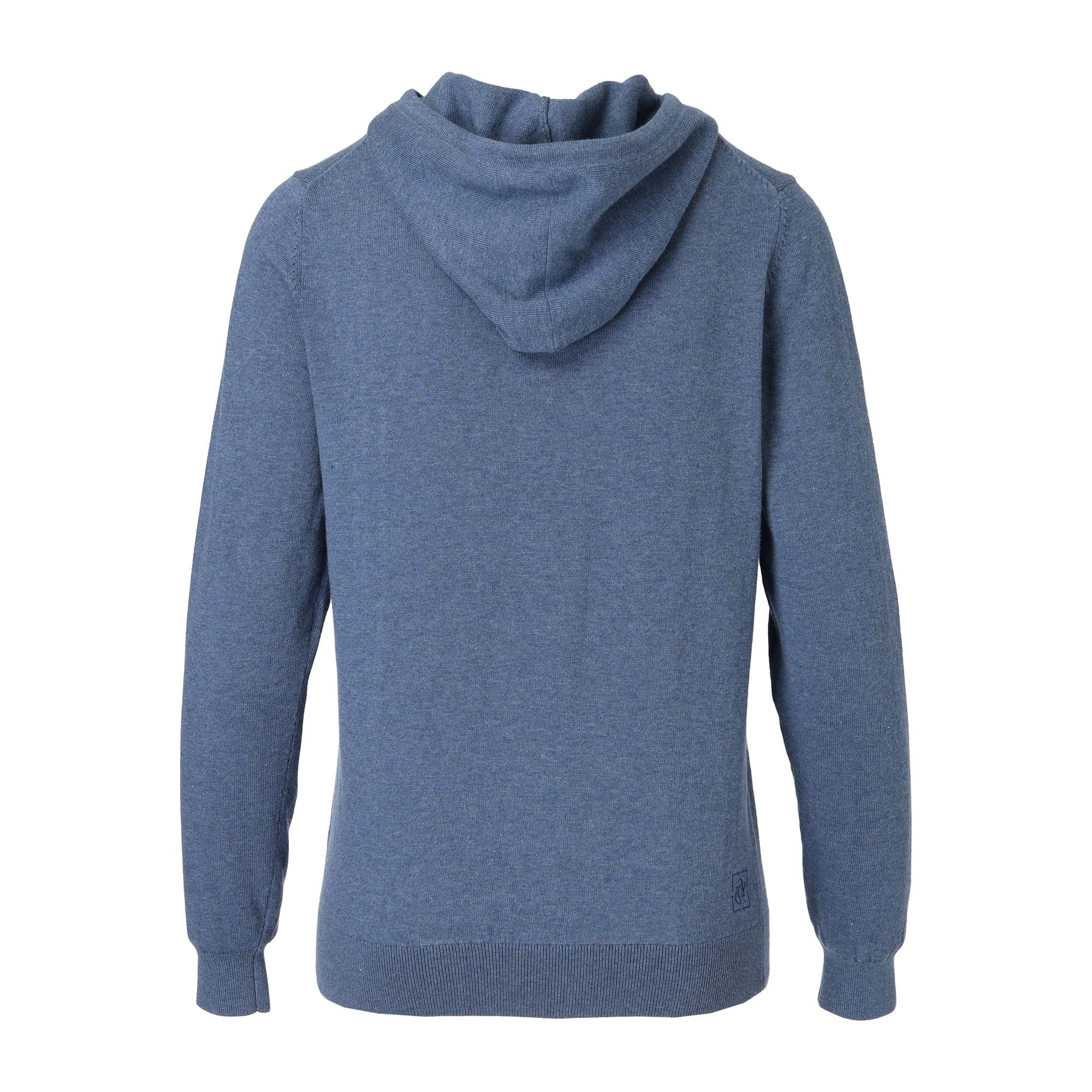 WOMEN MELANGE COTTON 長袖セーター インディゴ