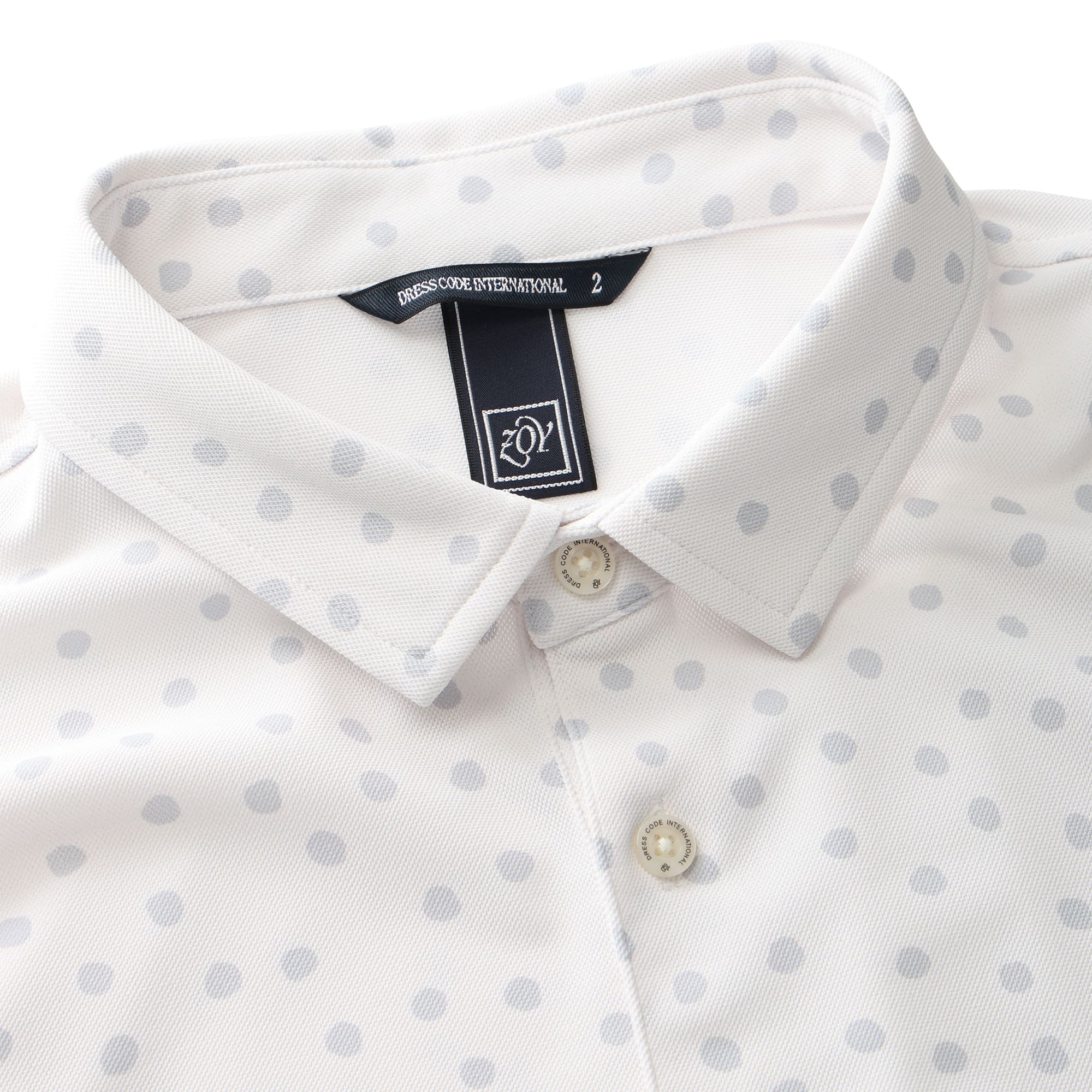Men's Dot Print Short Sleeve Shirt, Light Gray