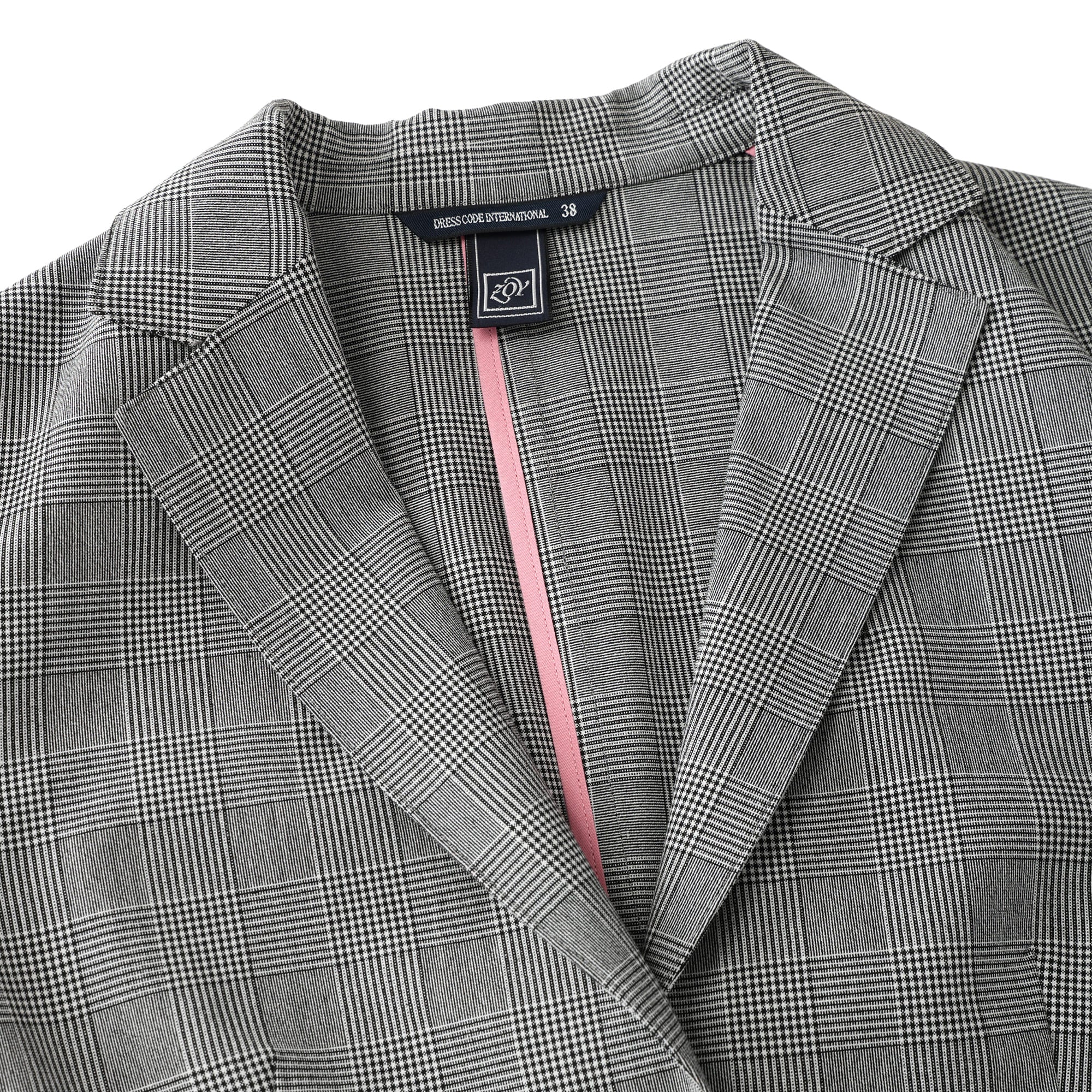 Women's Glen Check Stretch Jacket, Gray