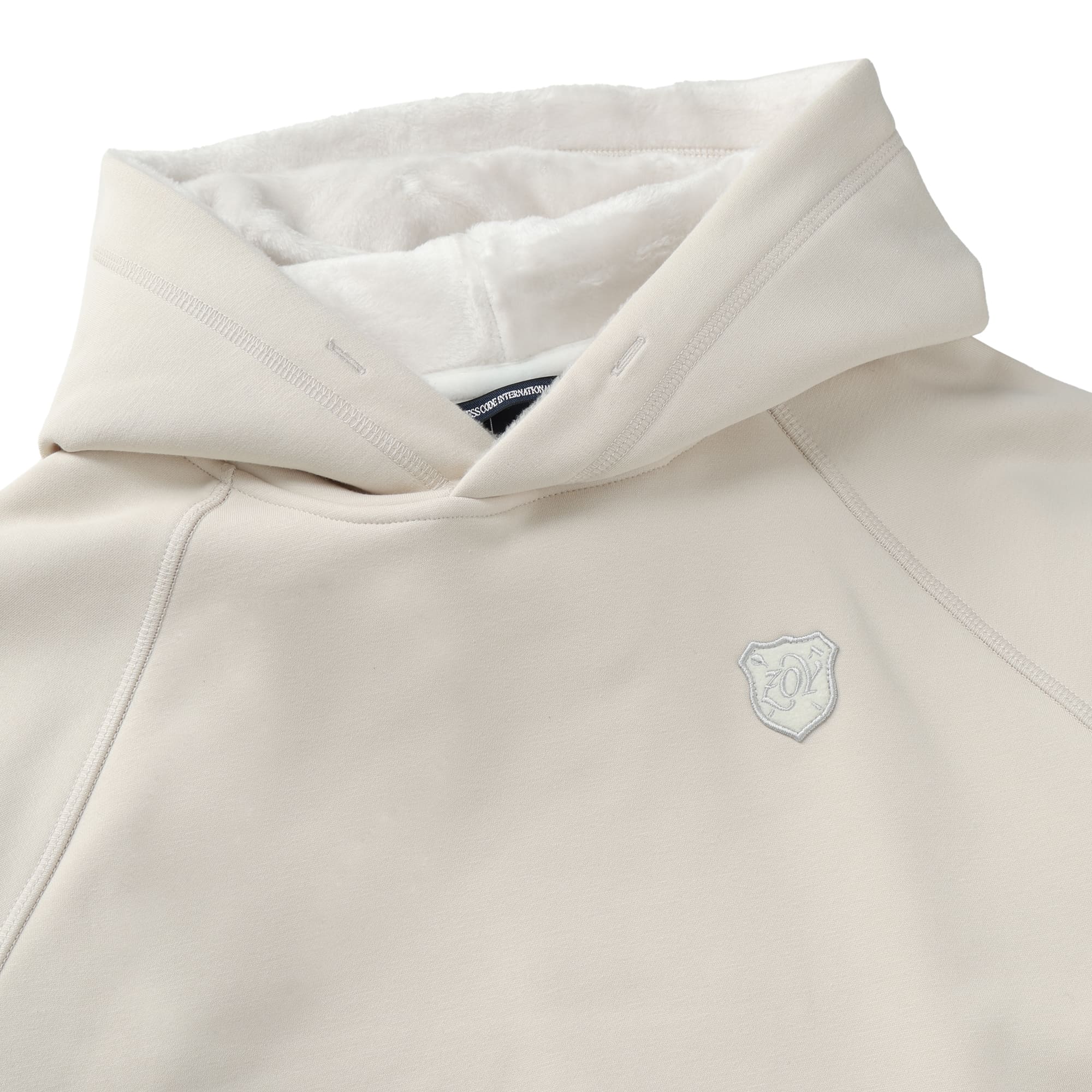 WOMEN LONG-STAPLE COTTON BOMBER フーディー チャコール