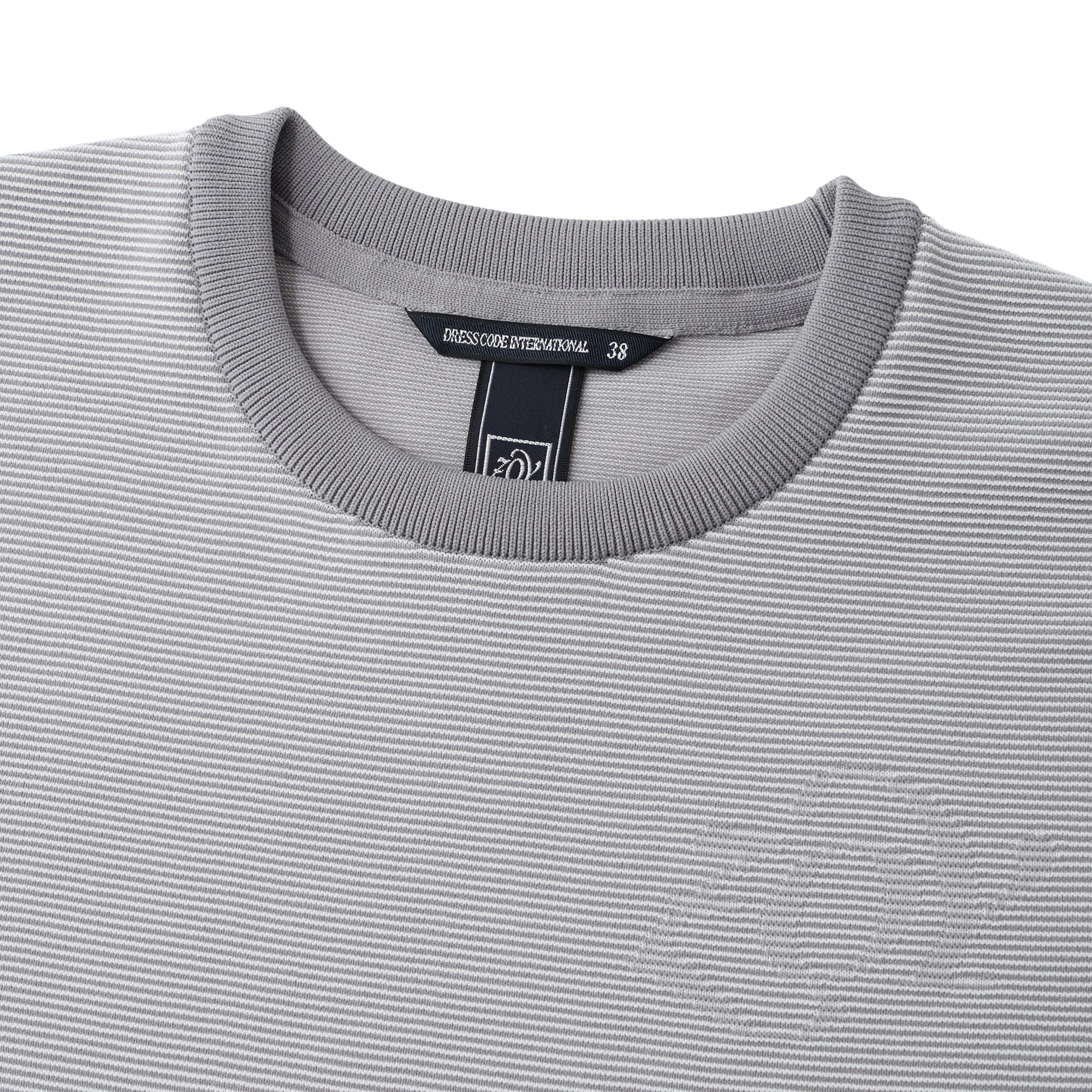 Women's Bicolor Garter Long Sleeve Sweater in Navy and White