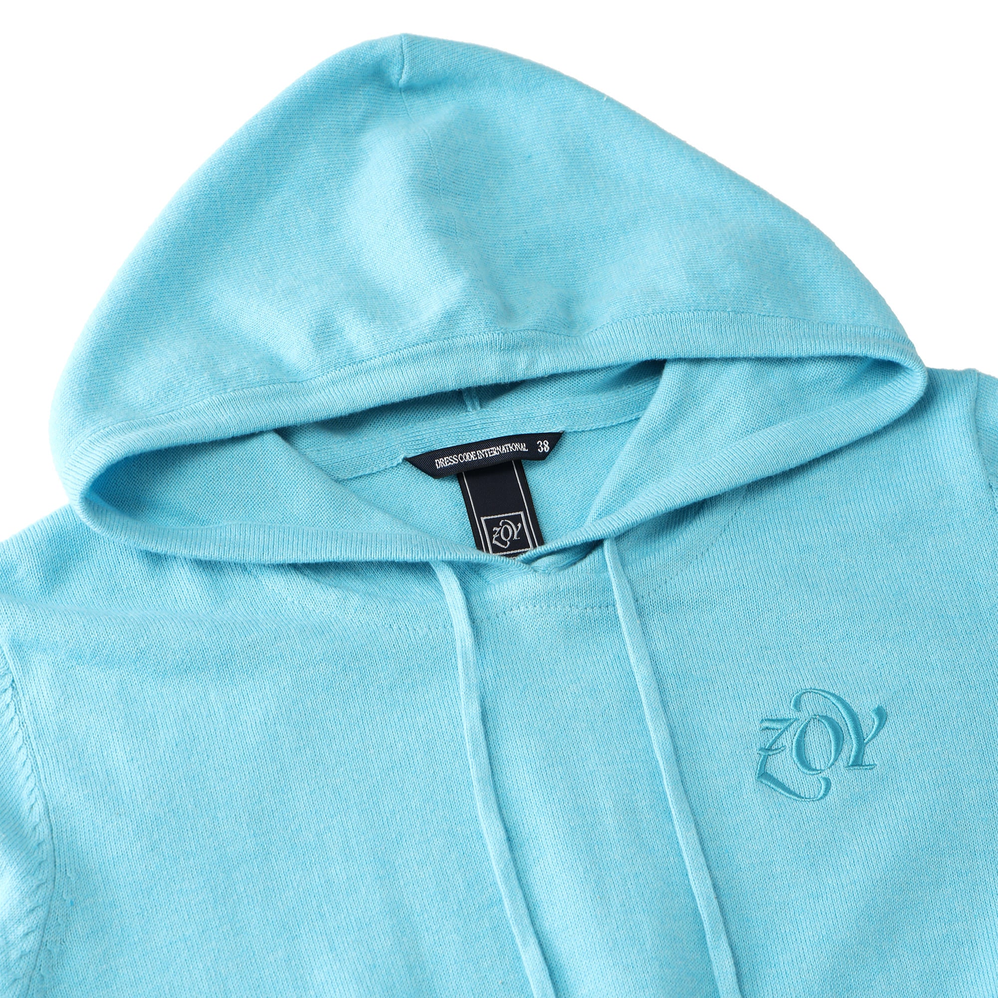 WOMEN MELANGE COTTON 長袖セーター パウダーピンク