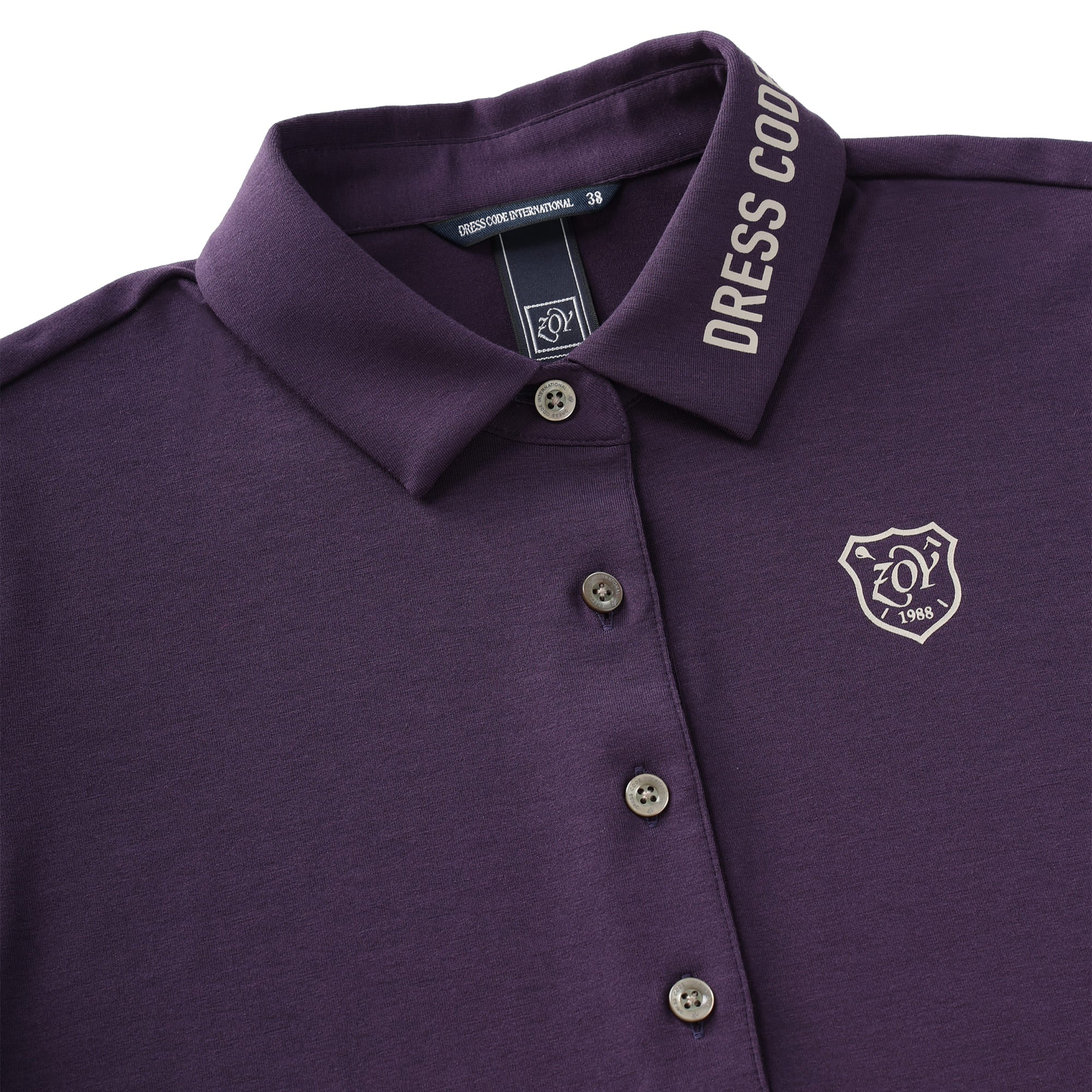 Women's Stretch Jersey Short Sleeve Shirt, Bordeaux