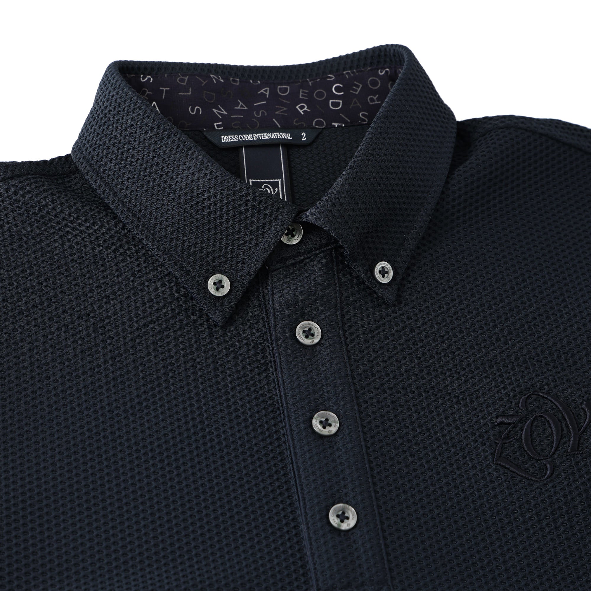 Men's Mesh Tricot Short Sleeve Shirt, Navy
