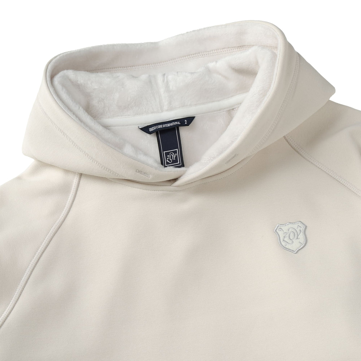 MEN LONG-STAPLE COTTON BOMBER フーディー アイボリー