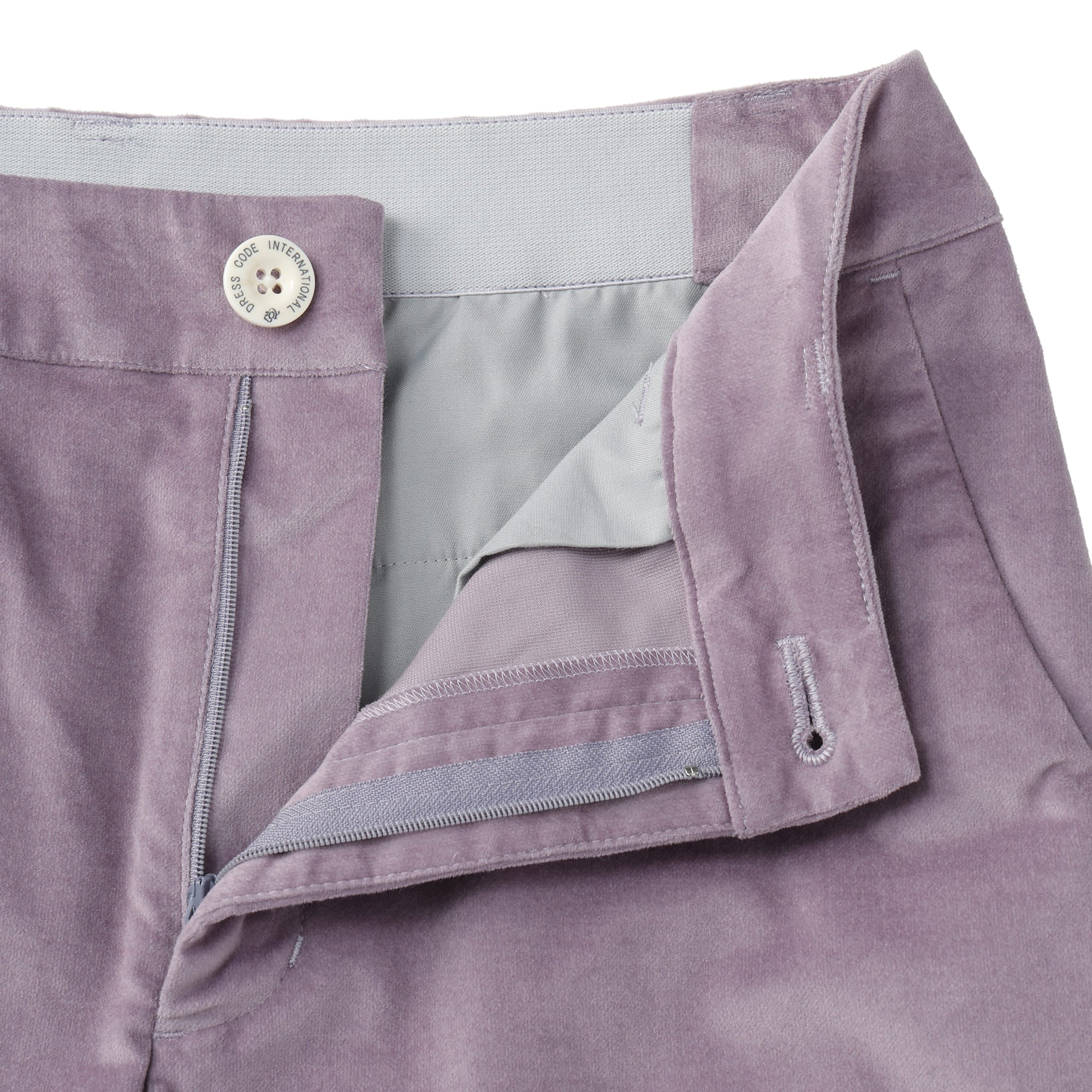 WOMEN COTTON velvetteen ロングパンツ ブルー