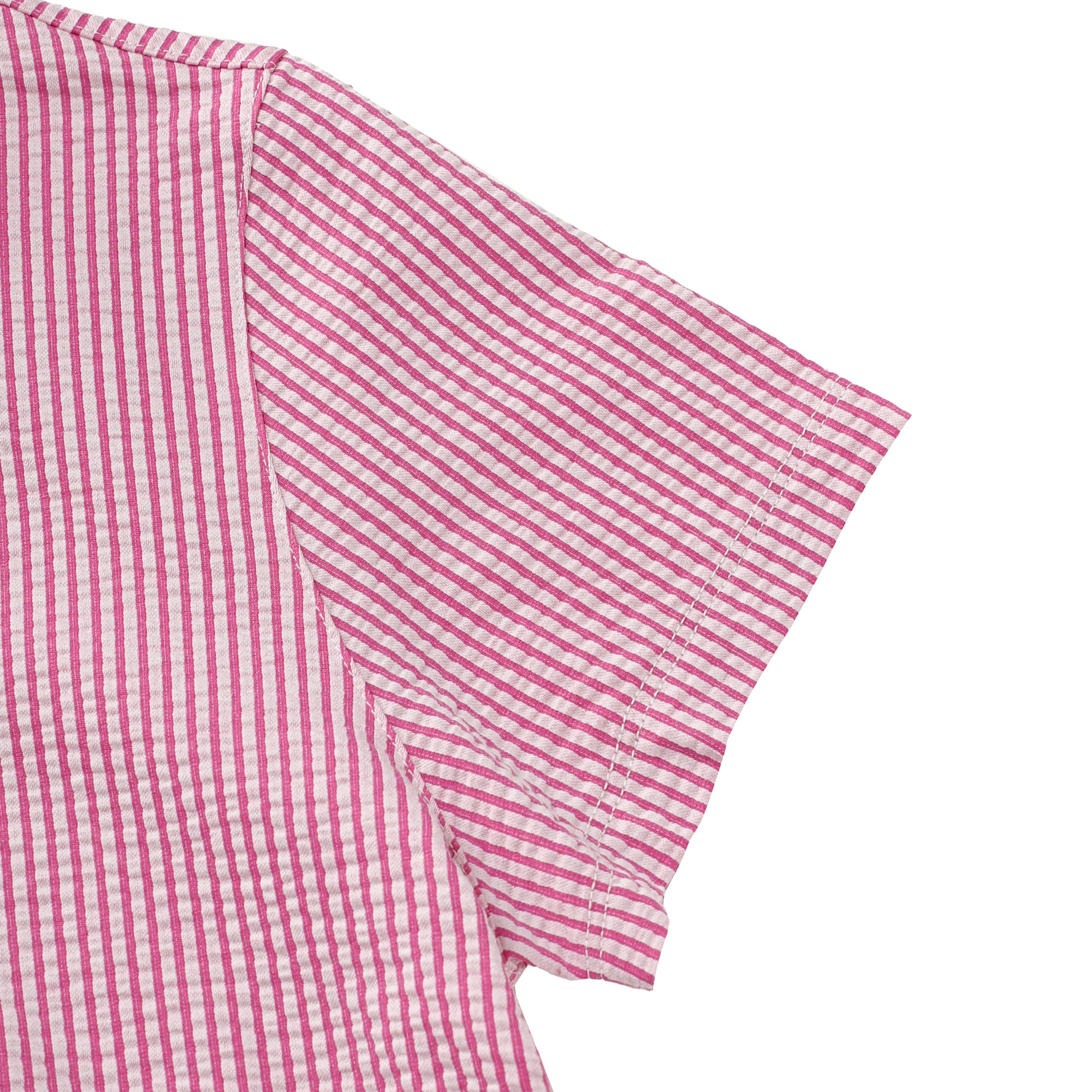 WOMEN シルキーサッカージャージ 半袖シャツ チェリーピンク