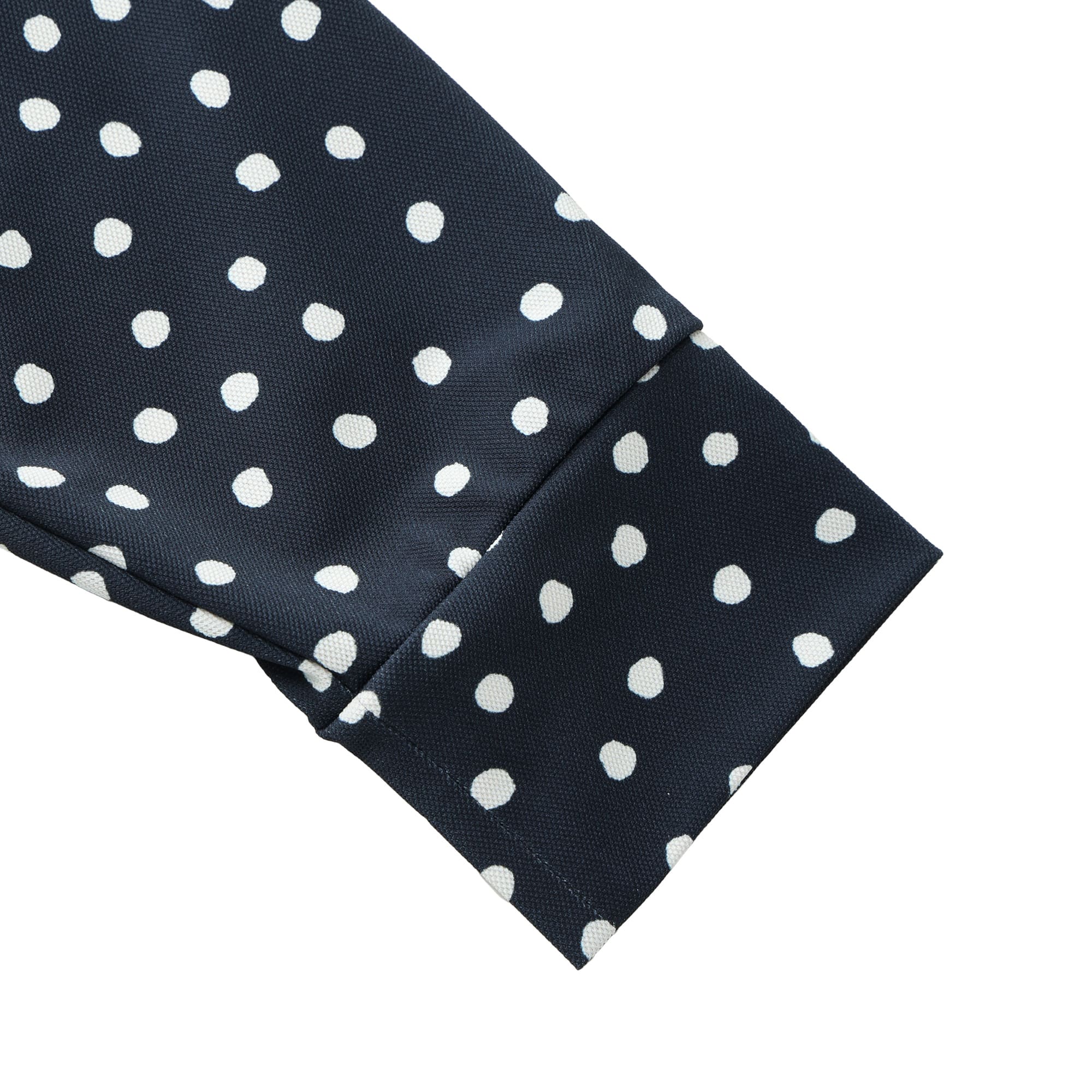 Men's Dot Print Long Sleeve Shirt, Navy