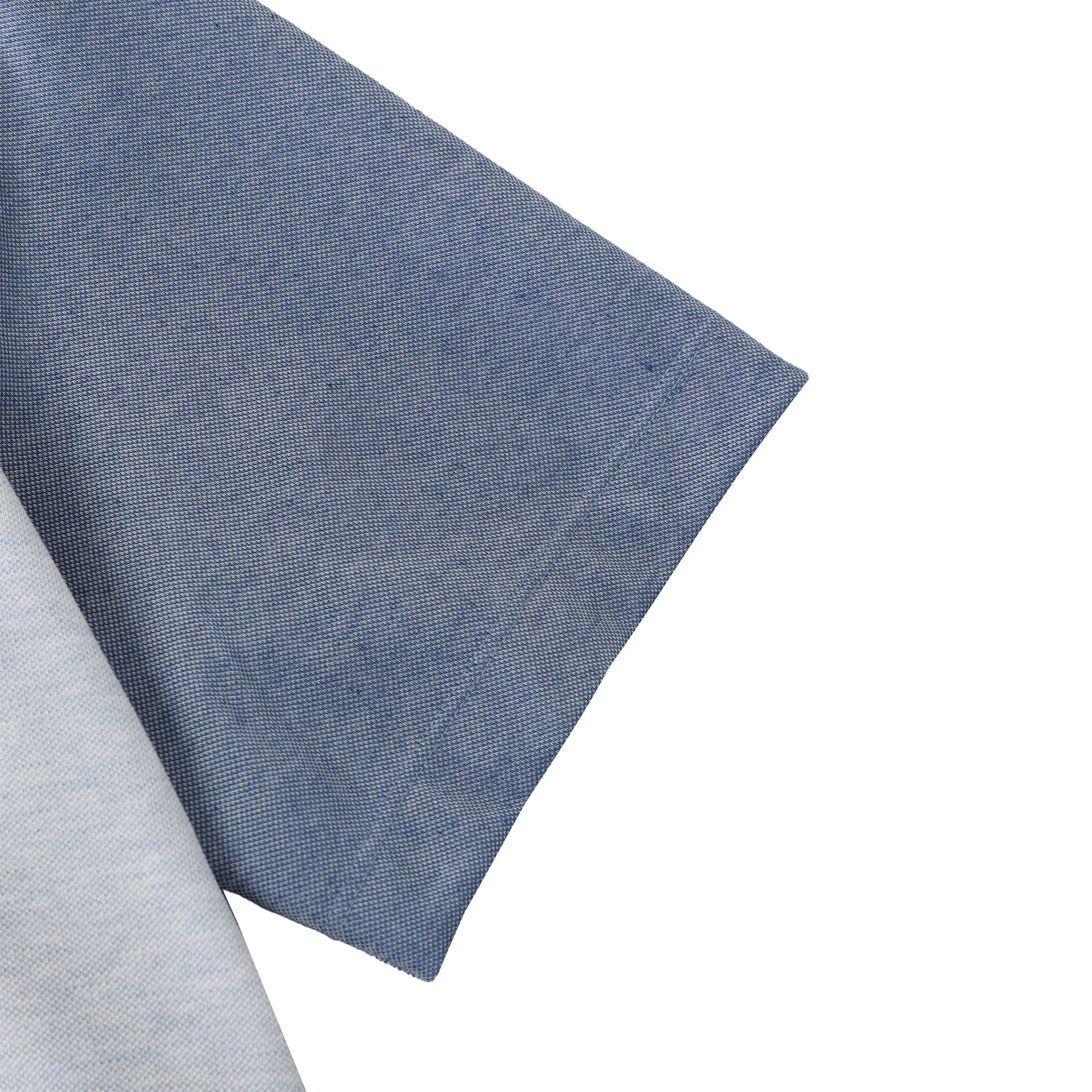 MEN AEGEAN　ORGANIC＊RENU鹿の子 半袖シャツ グレーミックス