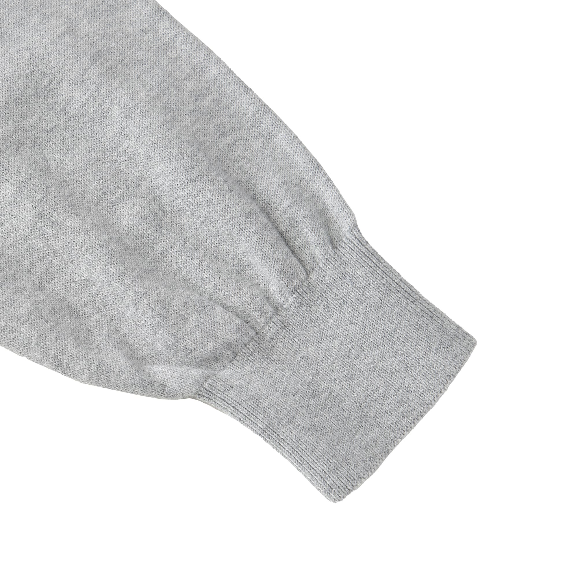 Men's Melange Cotton Long Sleeve Sweater in Gray