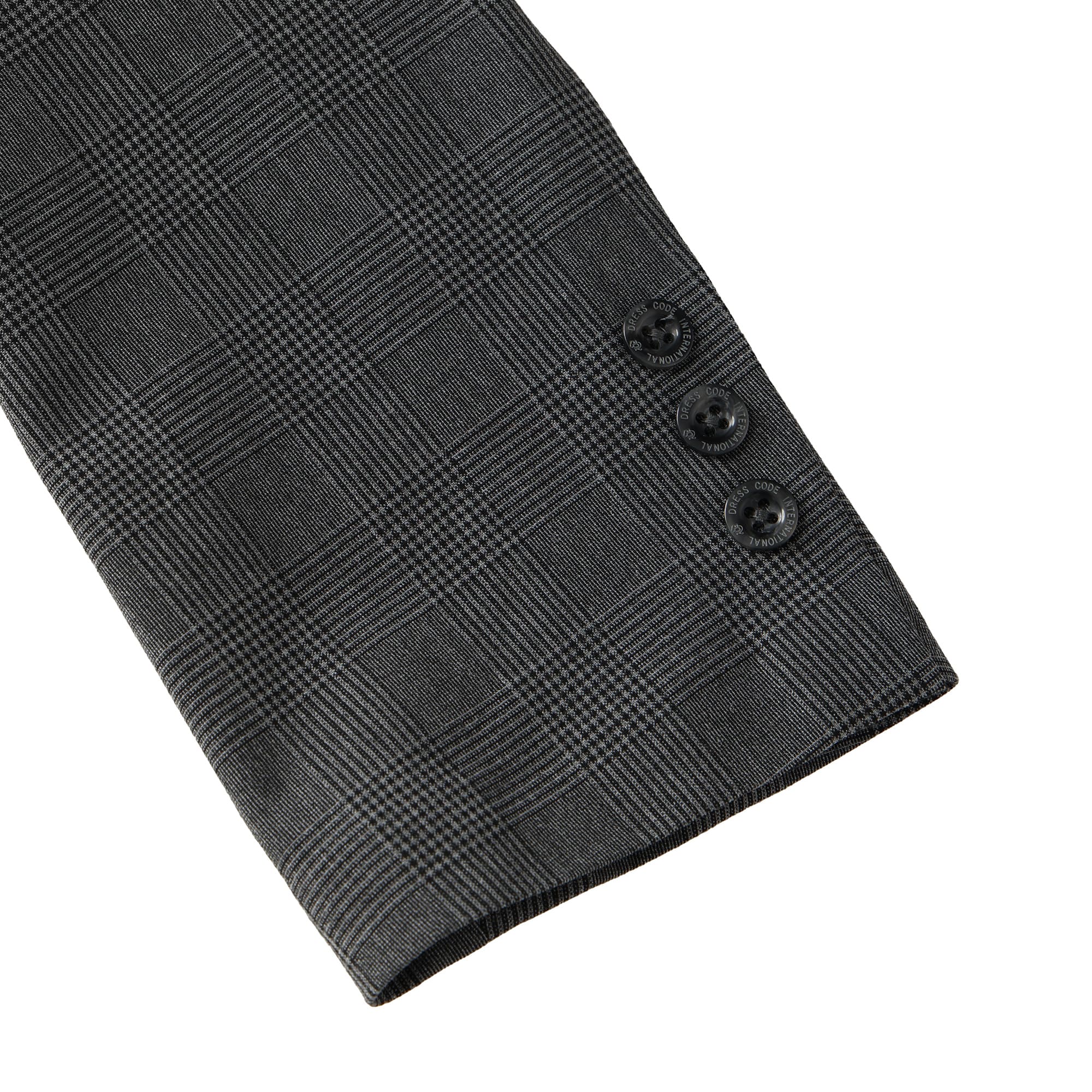 Men's Glen Check Stretch Jacket, Charcoal