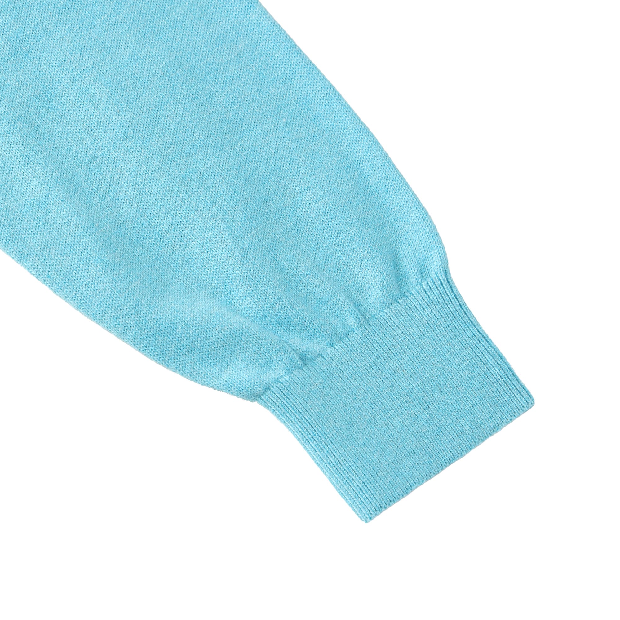 WOMEN MELANGE COTTON 長袖セーター パウダーピンク