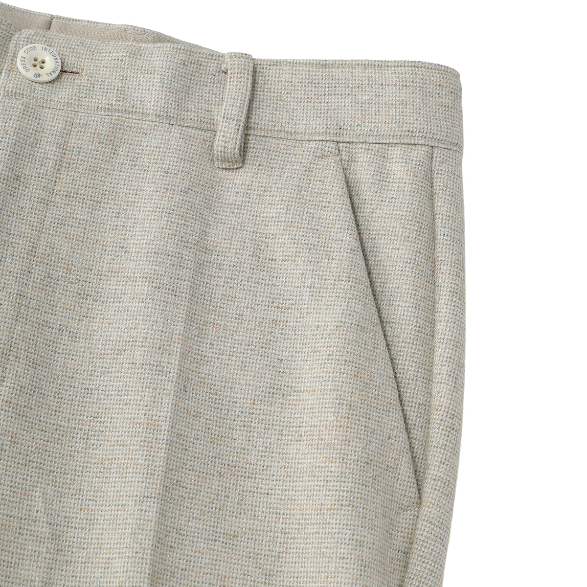 MEN ツイードピンヘッド ロングパンツ グレー