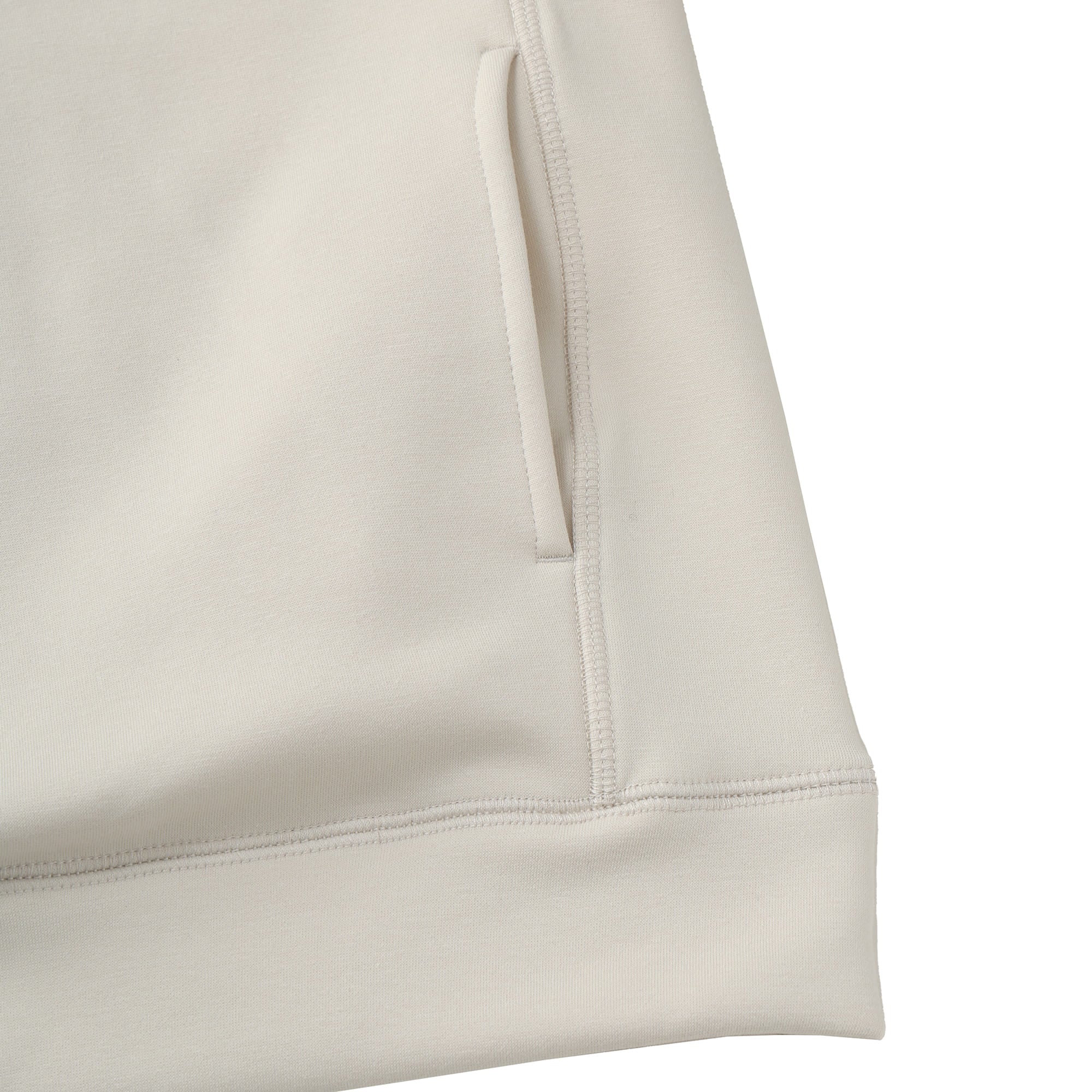 WOMEN LONG-STAPLE COTTON BOMBER フーディー チャコール