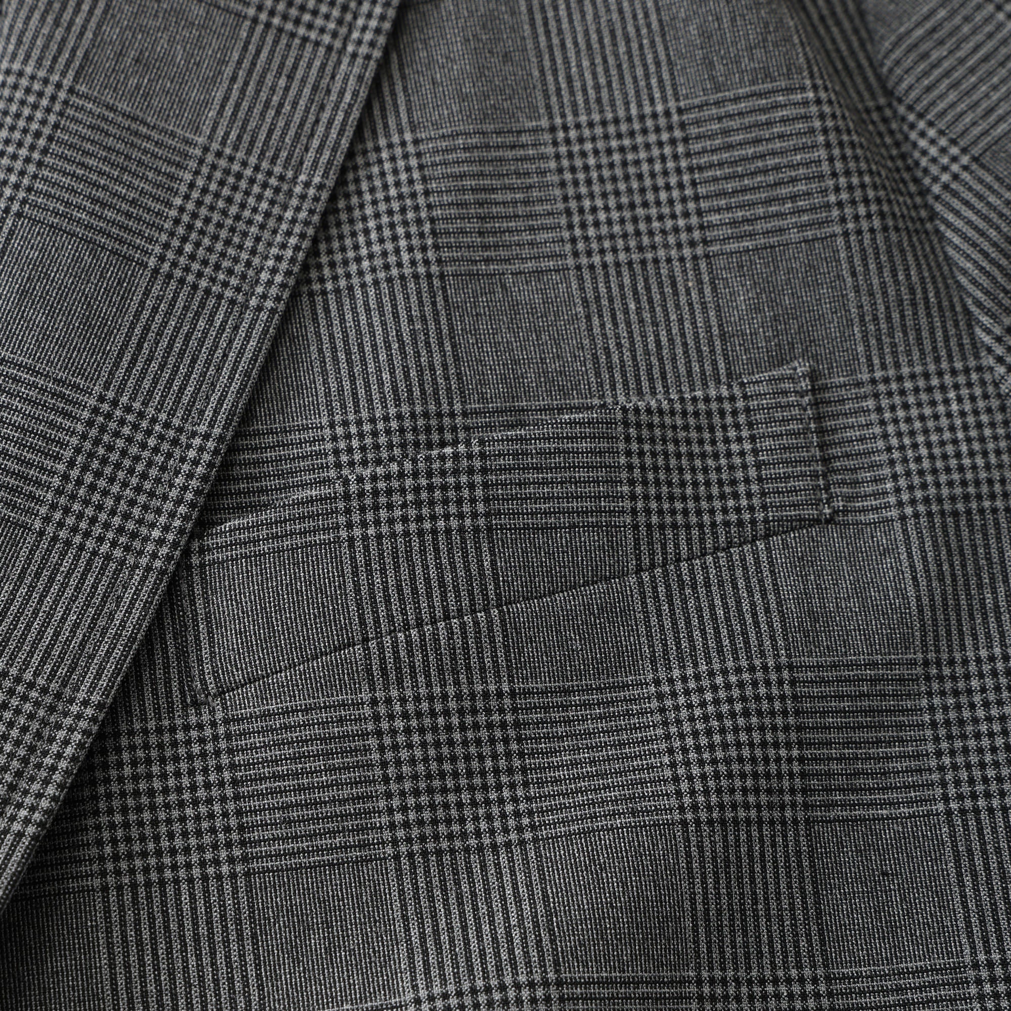Men's Glen Check Stretch Jacket in Silver Gray