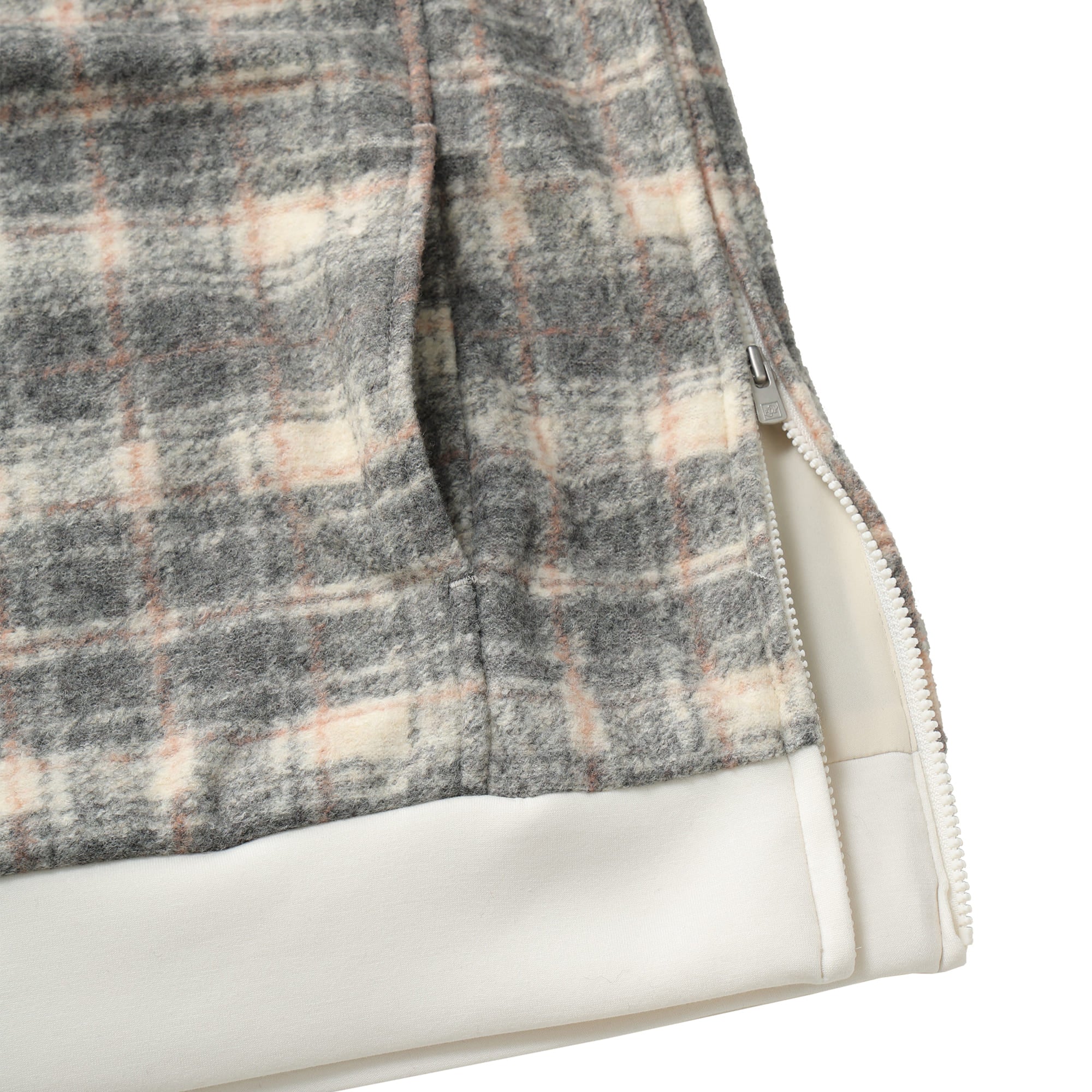 Women's Sliver Check JQ Vest (Windproof Lining) Off-White