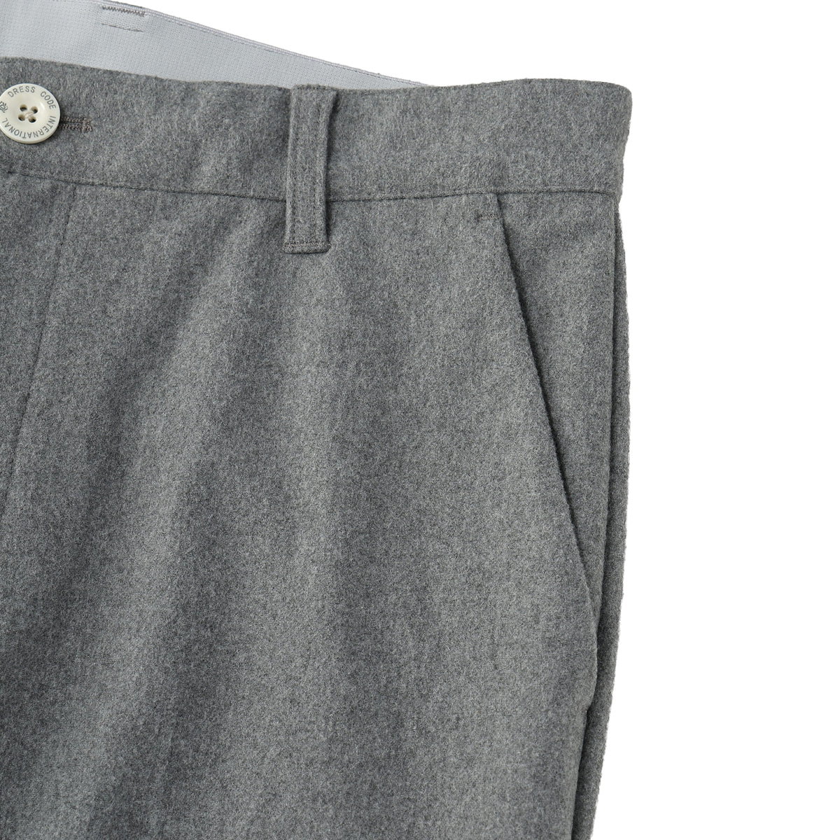 MEN WONDER SHAPE ロングパンツ ネイビーストライプ