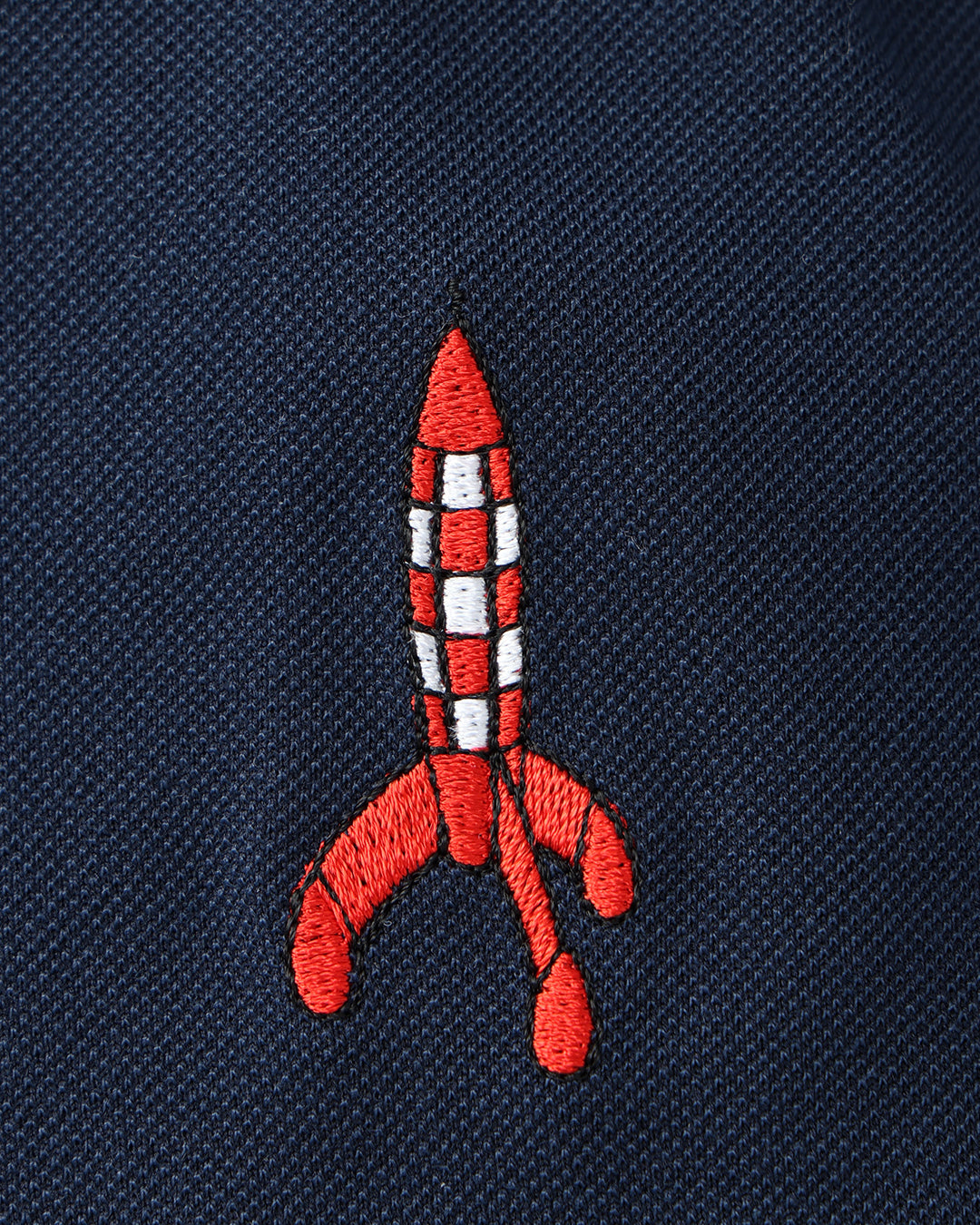 【 TINTIN × ZOY 】WOMEN リサイクルクアトロセブン 鹿の子 半袖ポロシャツ ネイビー