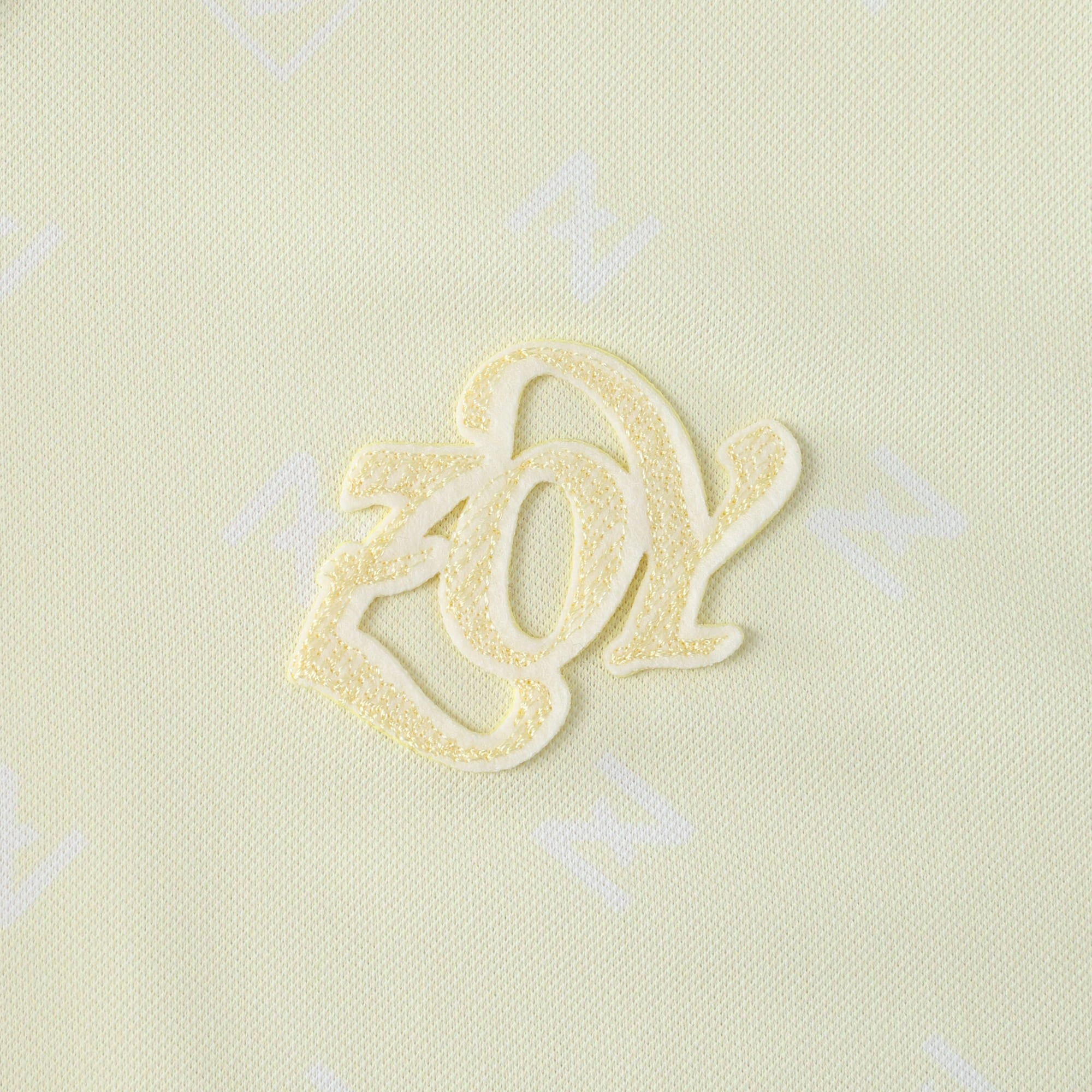 WOMEN Z fine pattern プリント 半袖シャツ クリームイエロー